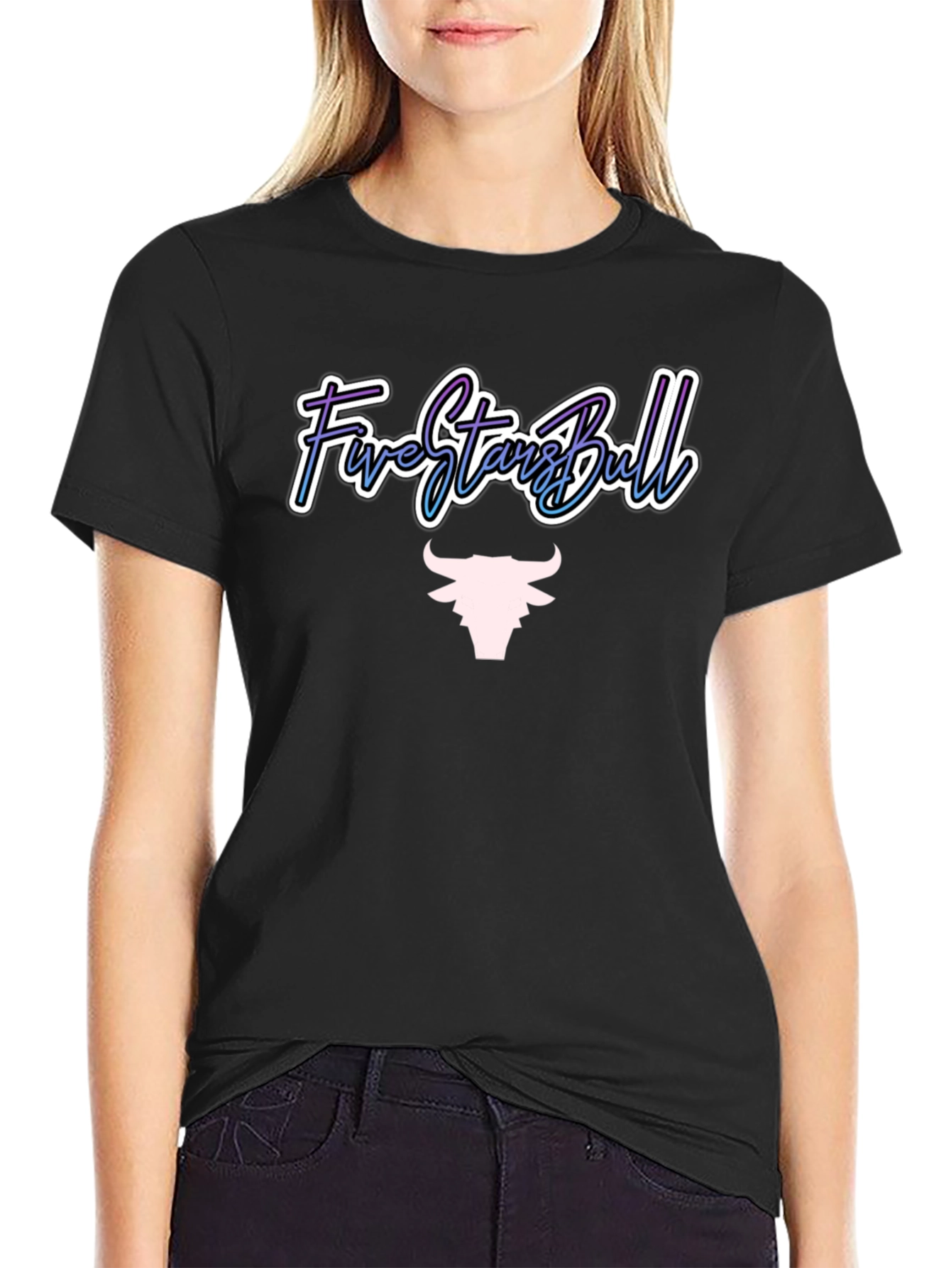 Five Stars Bull Graphic Tee - Stylish Mens T-Shirt