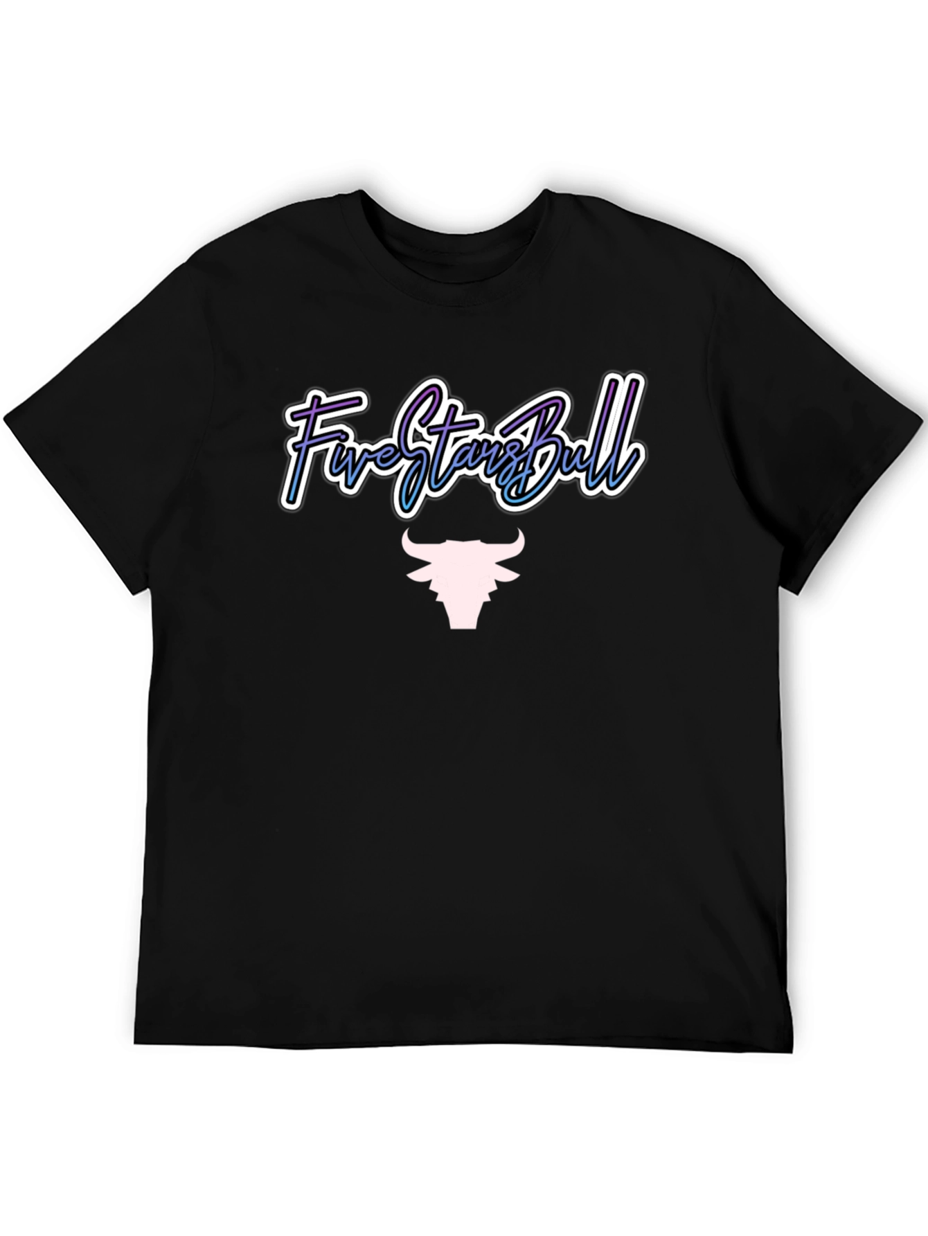 Five Stars Bull Graphic Tee - Stylish Mens T-Shirt