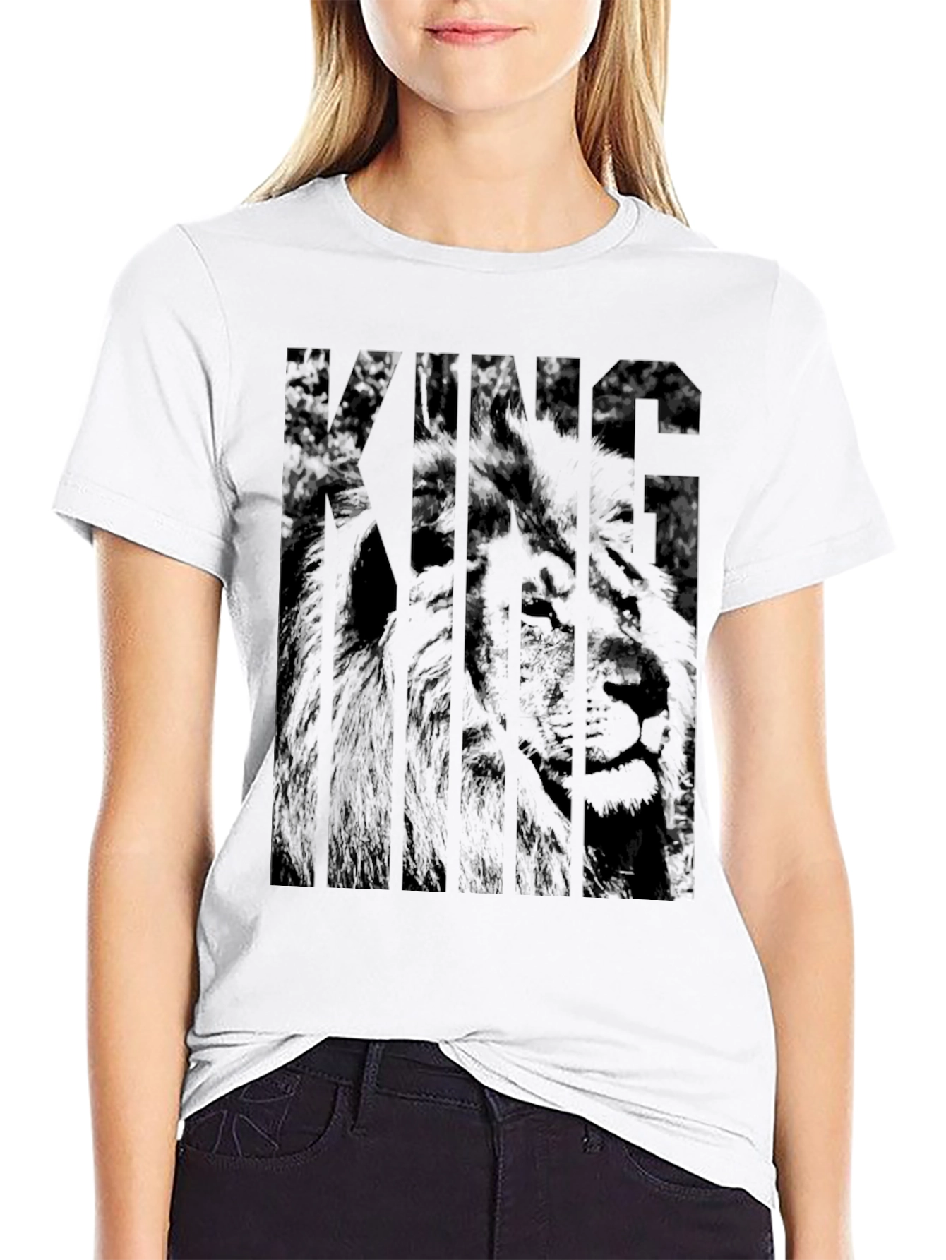 King Lion Graphic Black T-Shirt - Mens Fashion Tee