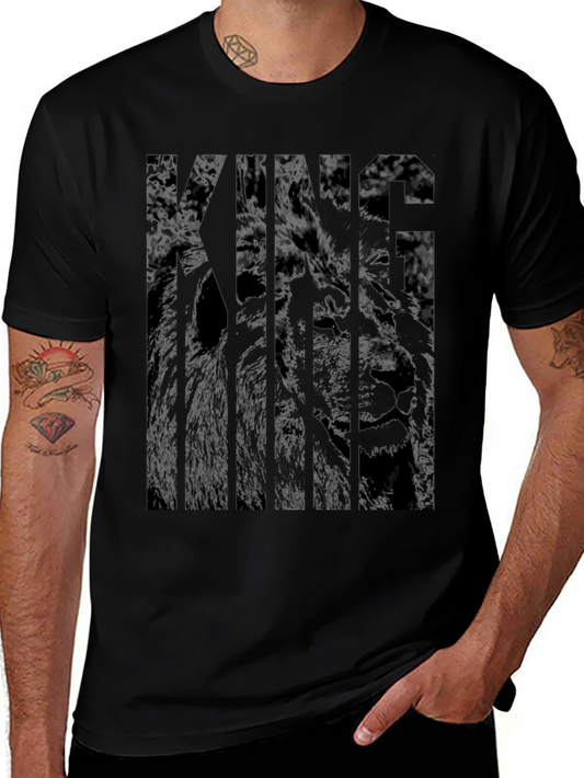 King Lion Graphic Black T-Shirt - Mens Fashion Tee