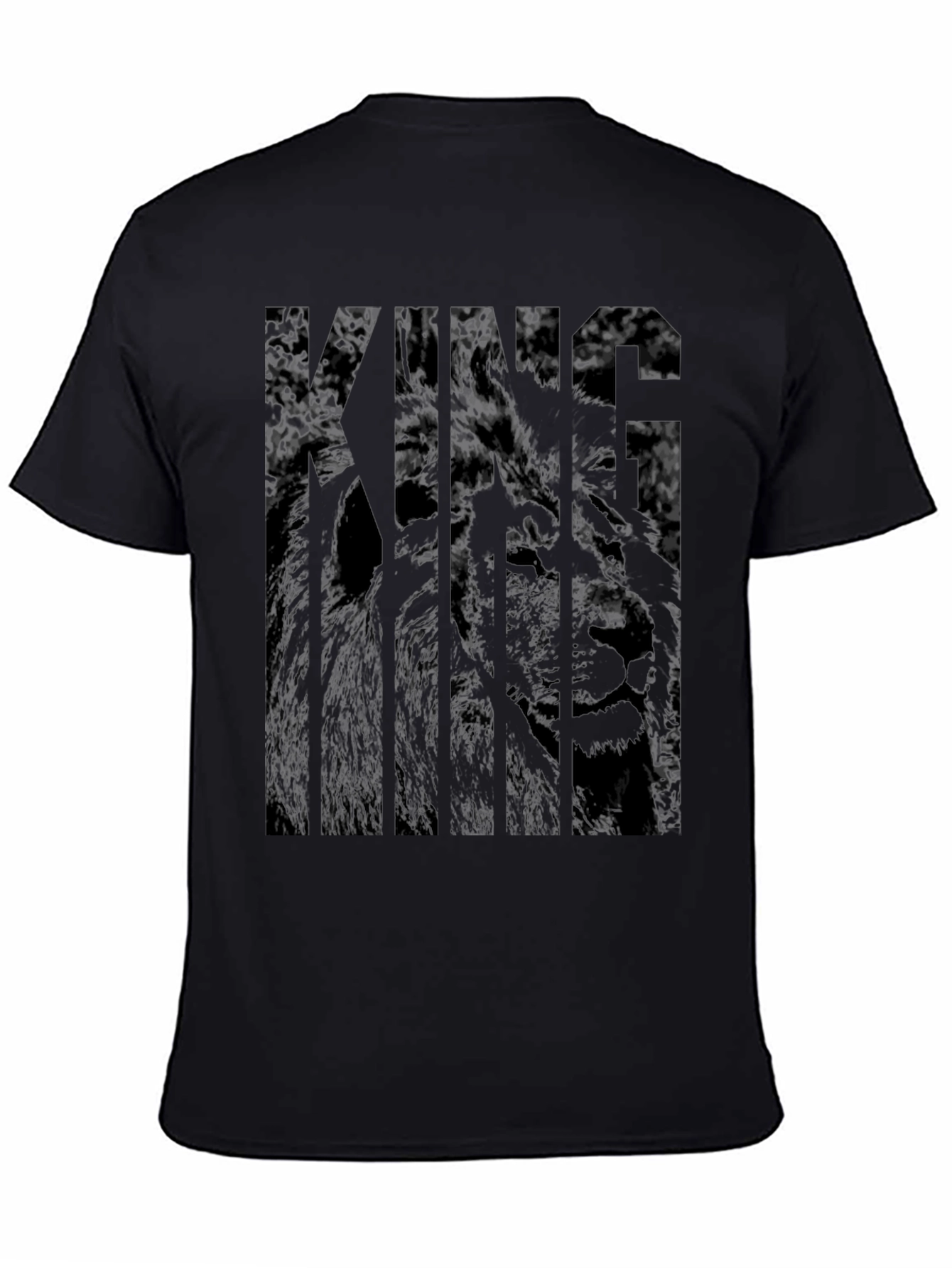 King Lion Graphic Black T-Shirt - Mens Fashion Tee