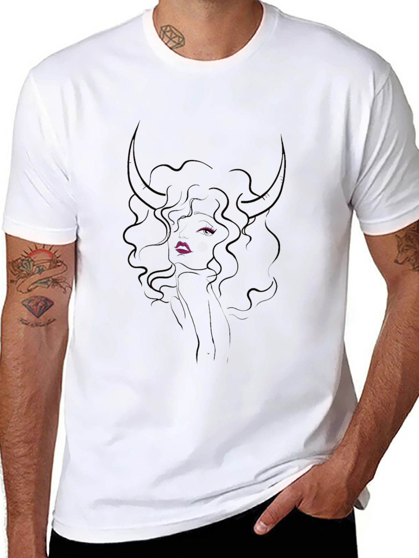 Stylish Graphic Tee - Taurus Woman