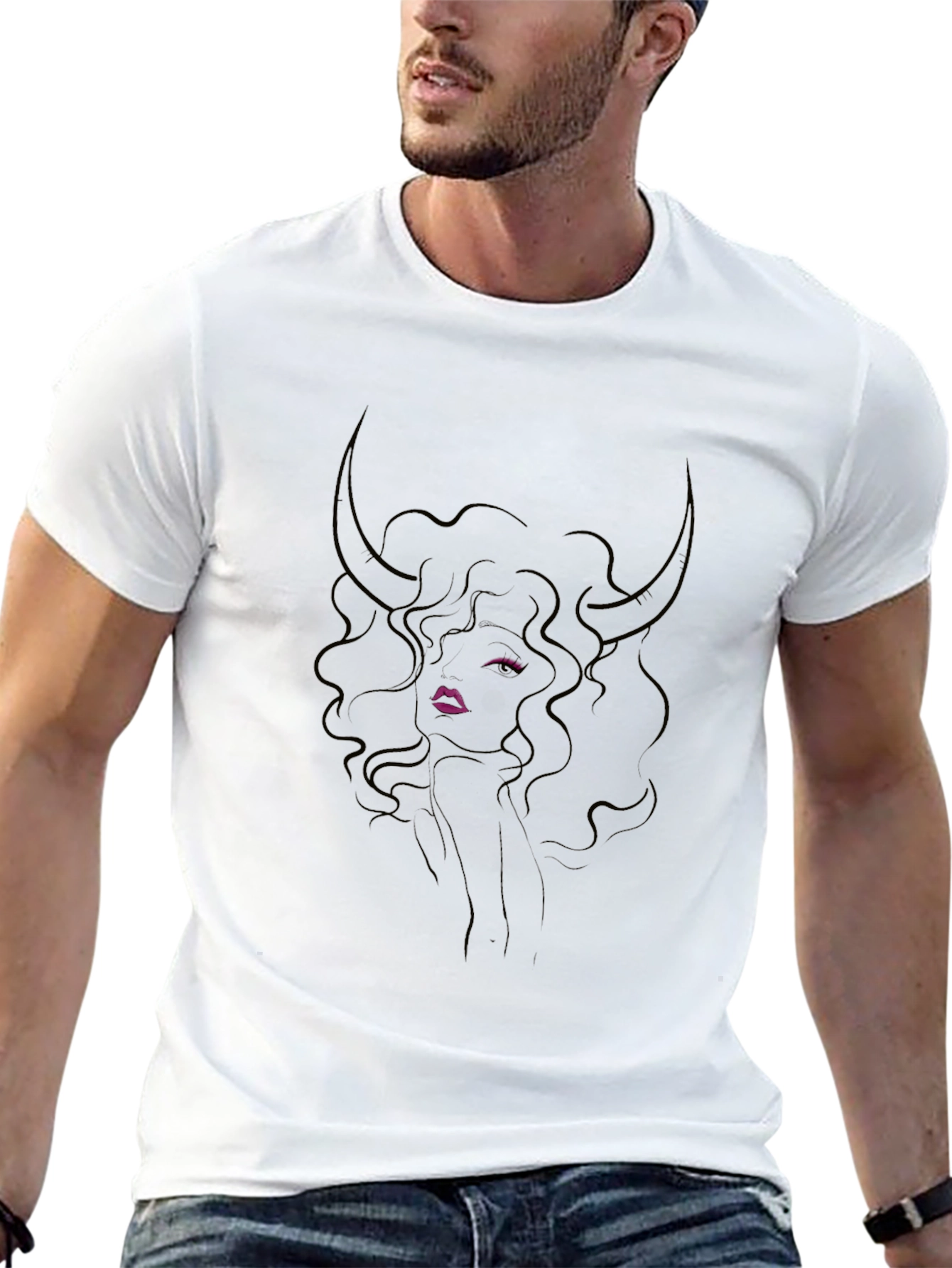 Stylish Graphic Tee - Taurus Woman