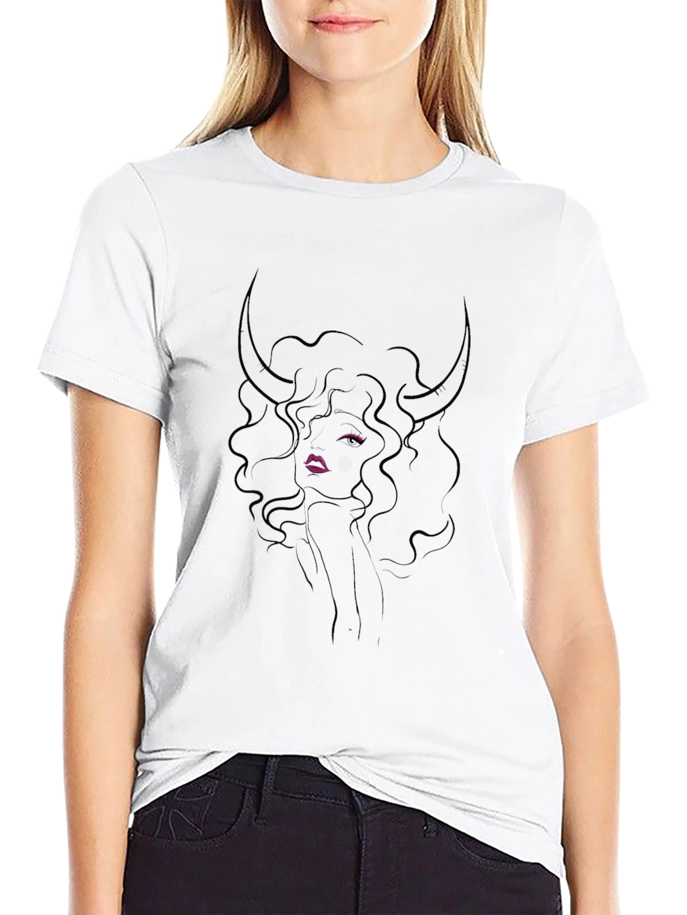 Stylish Graphic Tee - Taurus Woman