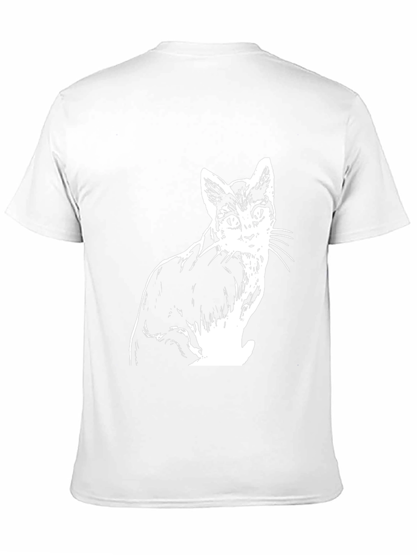 Cat Graphic Tee - Black Cotton T-Shirt