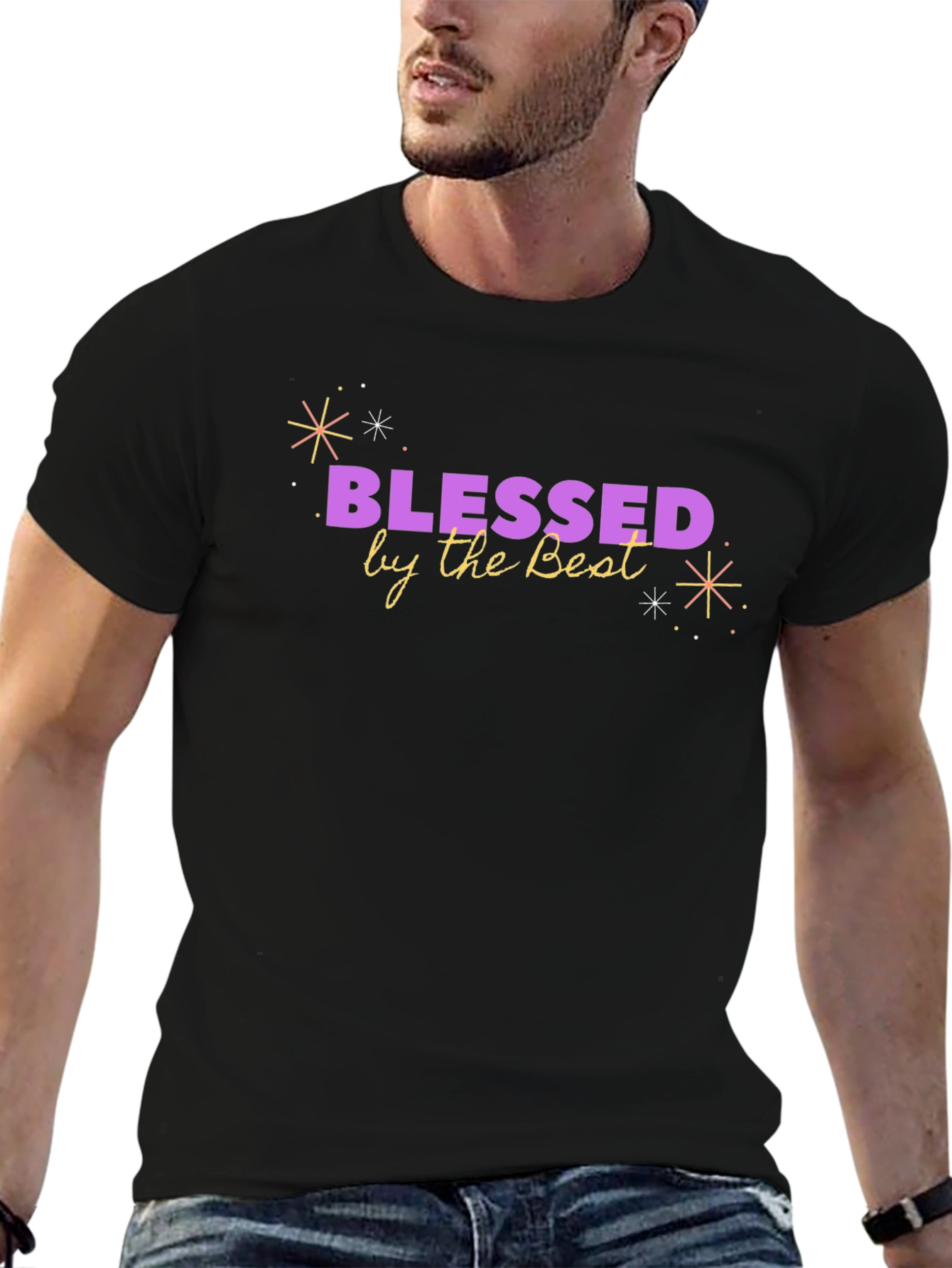 Blessed by the Best Graphic T-Shirt - Black