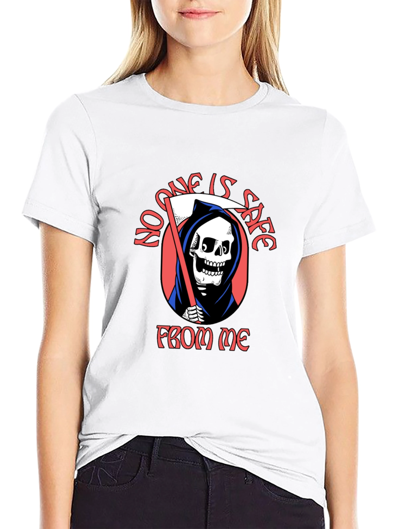 Grim Reaper Graphic Tee - No One Is Safe