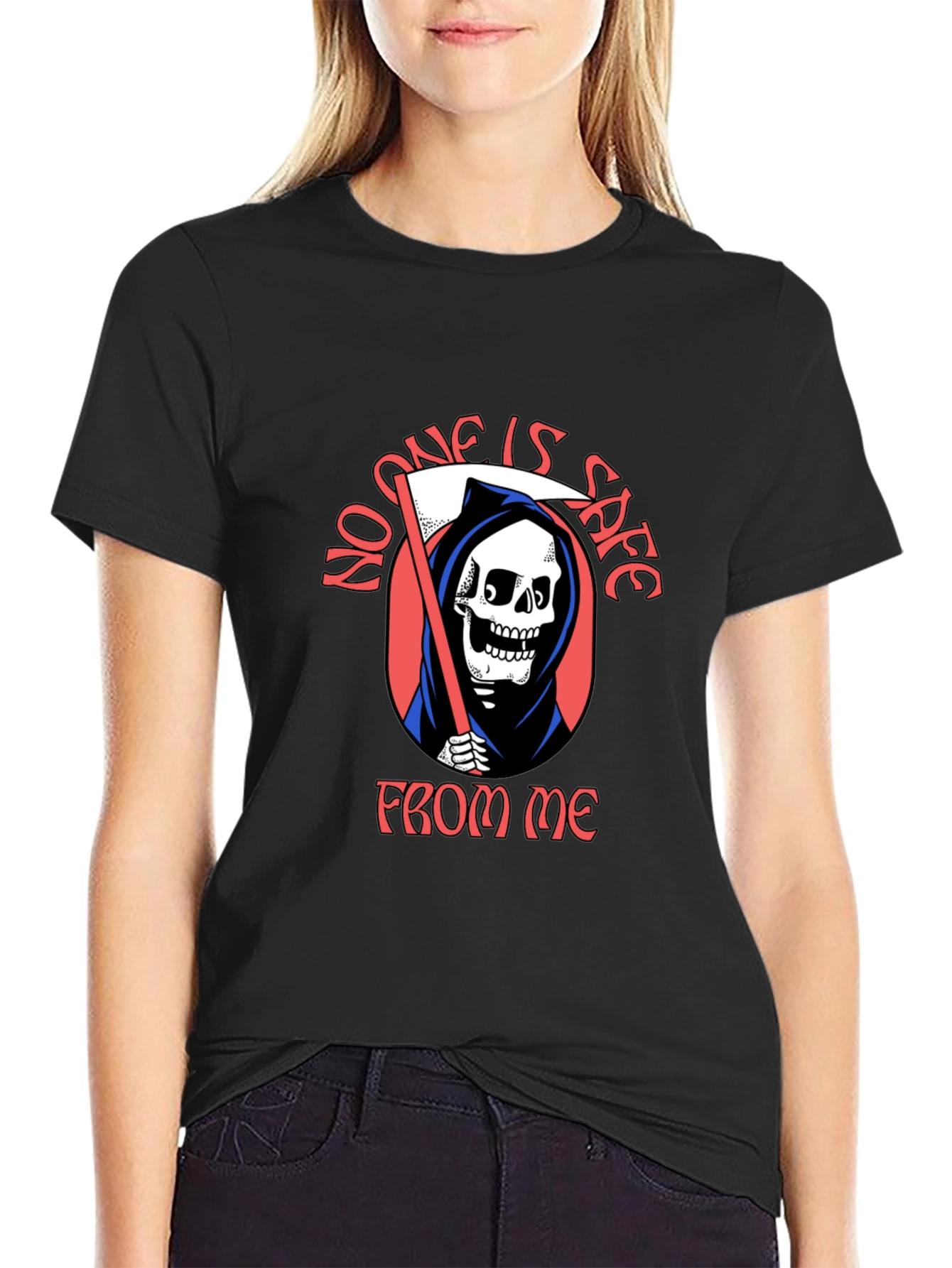 Grim Reaper Graphic Tee - No One Is Safe