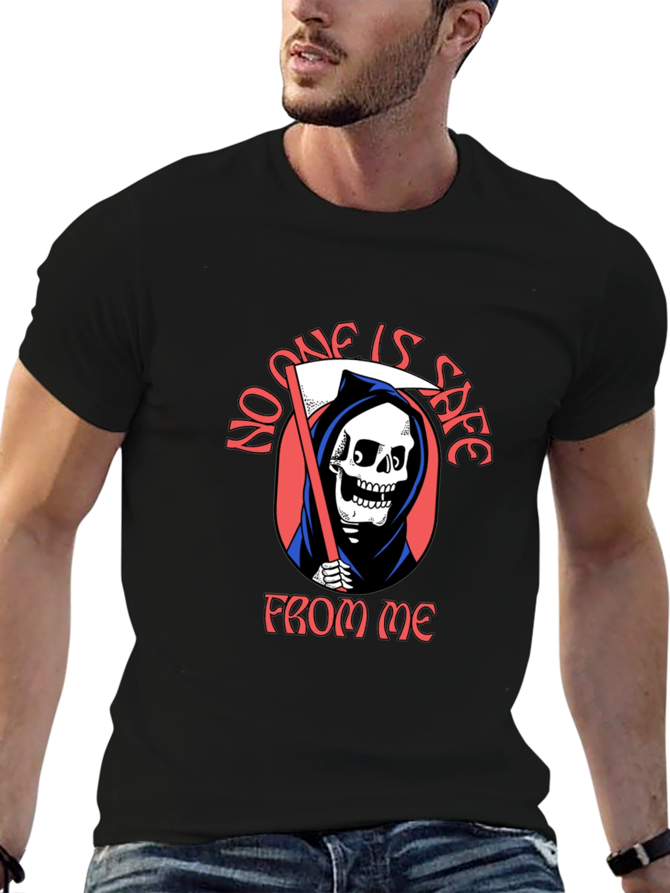 Grim Reaper Graphic Tee - No One Is Safe