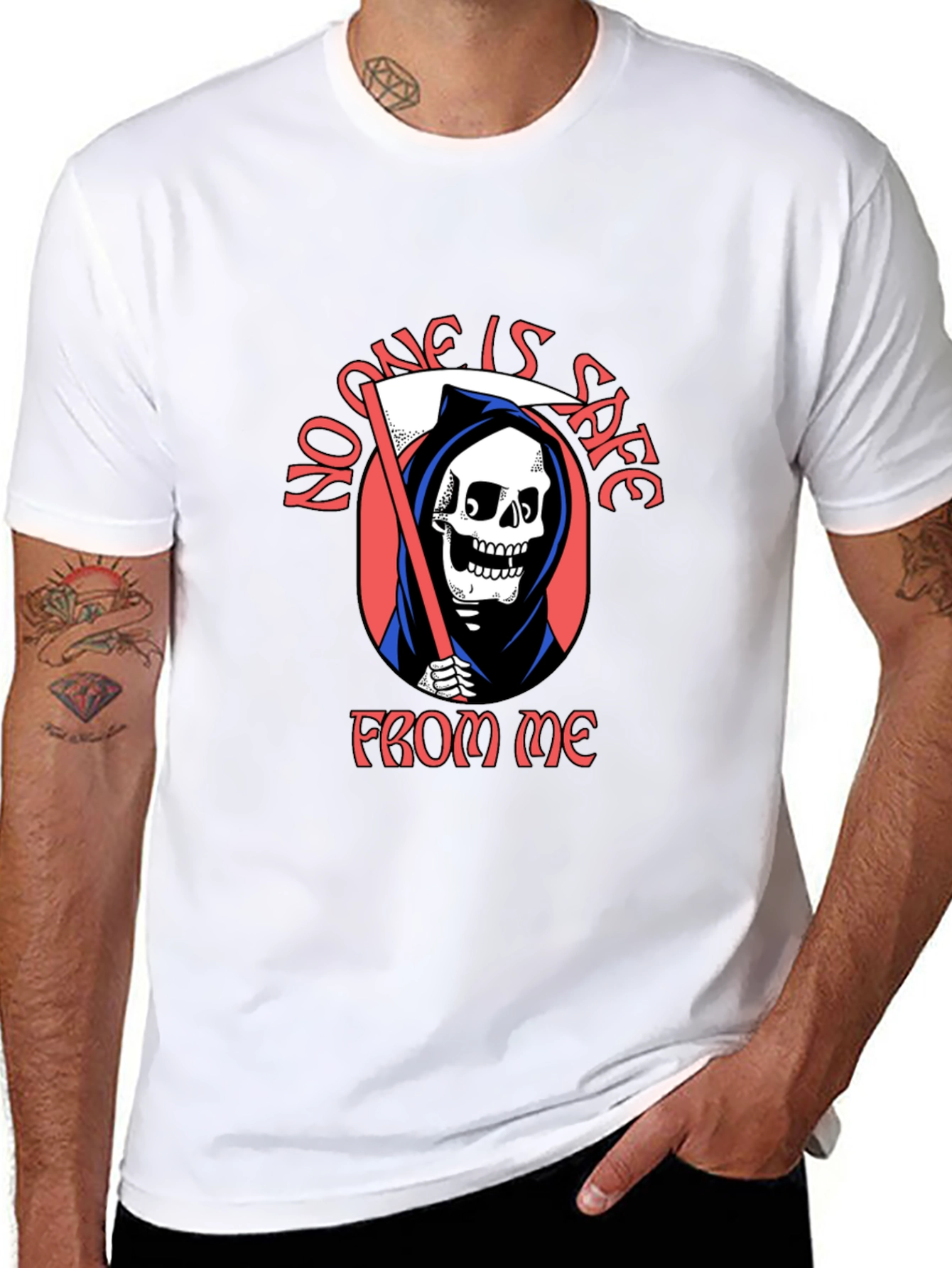 Grim Reaper Graphic Tee - No One Is Safe