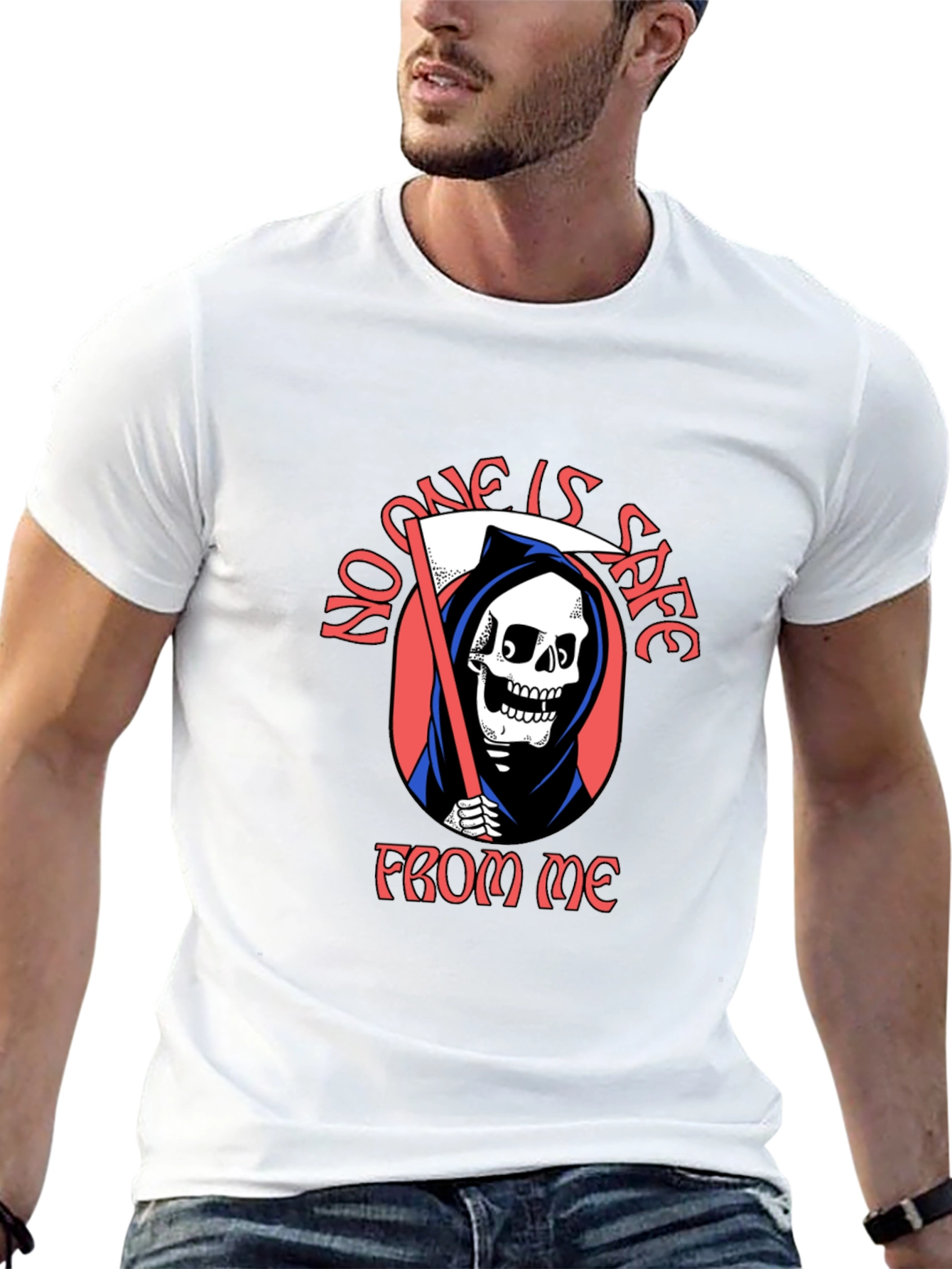 Grim Reaper Graphic Tee - No One Is Safe