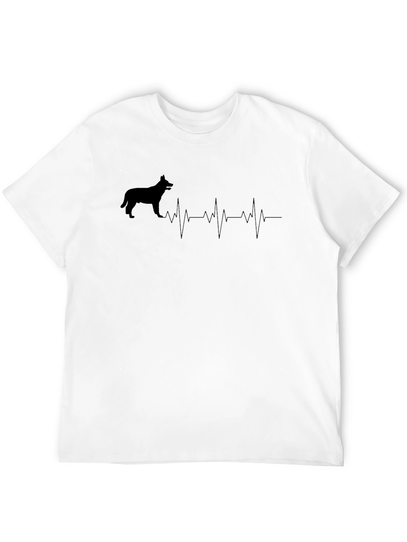 Dog Heartbeat T-Shirt - Mens Casual Tee