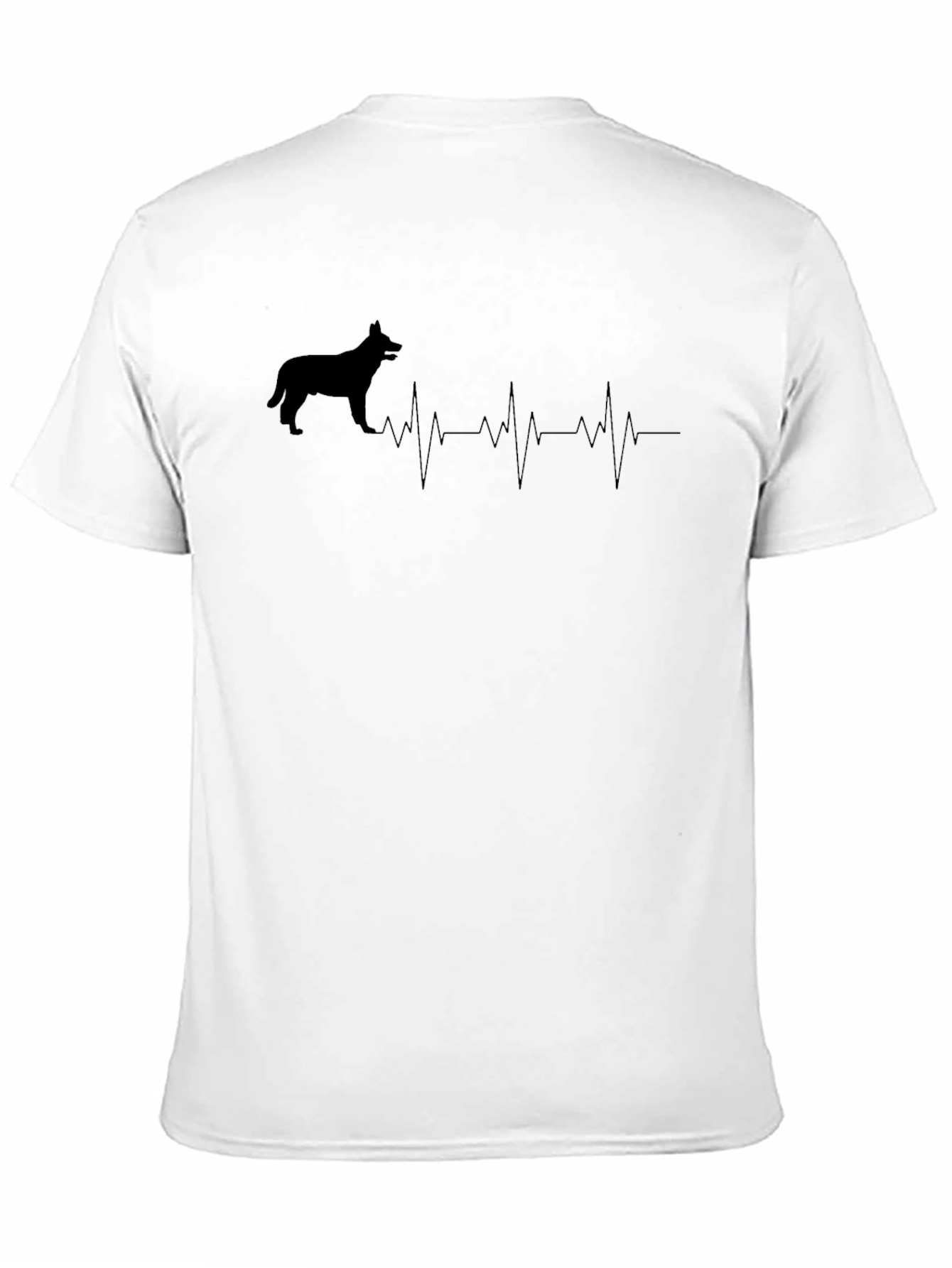 Dog Heartbeat T-Shirt - Mens Casual Tee