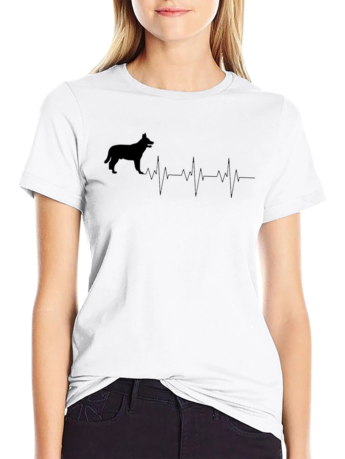 Dog Heartbeat T-Shirt - Mens Casual Tee