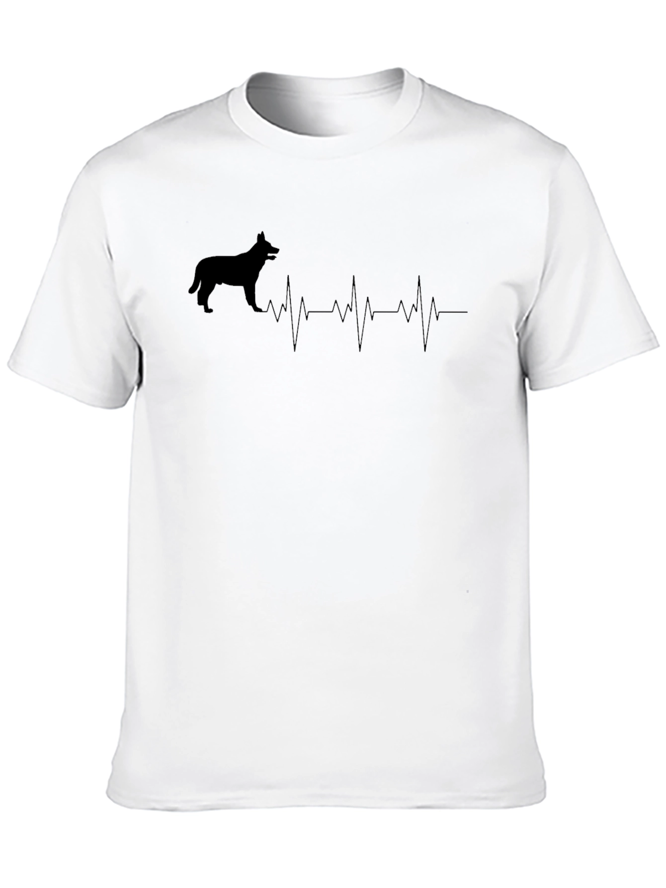 Dog Heartbeat T-Shirt - Mens Casual Tee