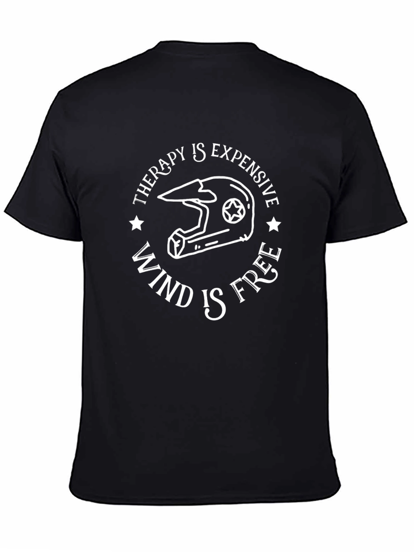Therapy is Expensive Wind is Free Black T-Shirt