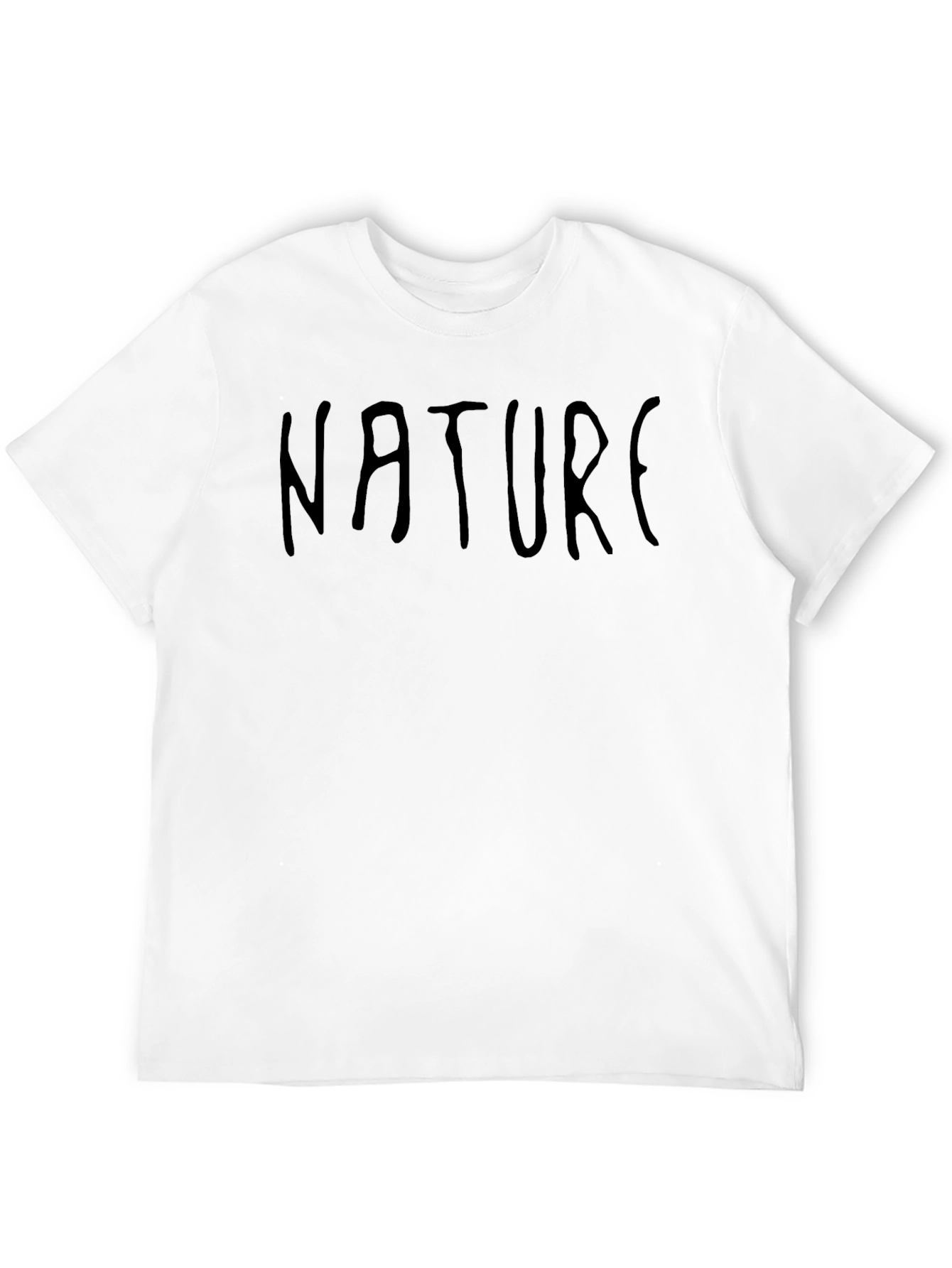 Nature Graphic Tee - Black Crew Neck T-Shirt