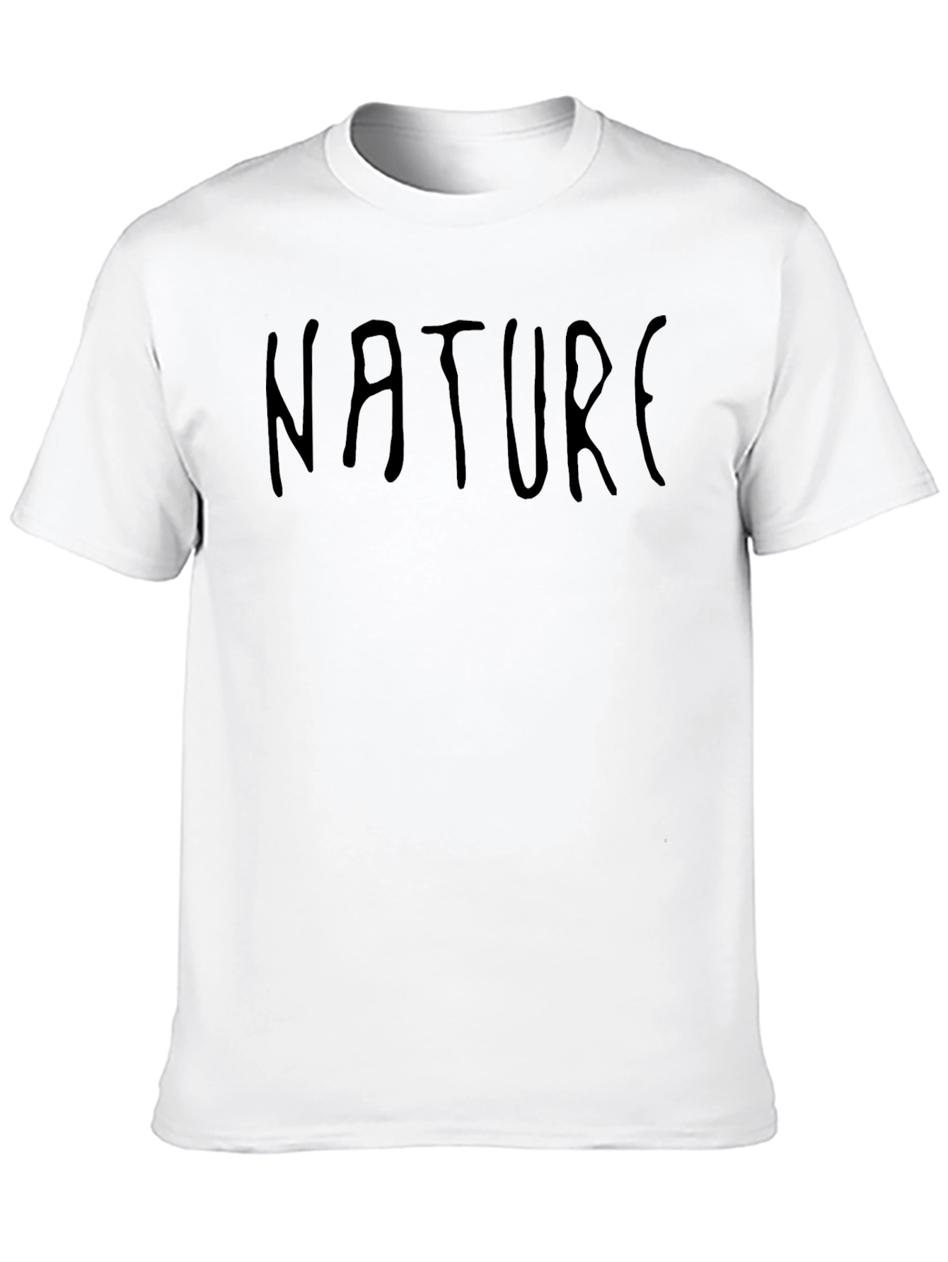 Nature Graphic Tee - Black Crew Neck T-Shirt