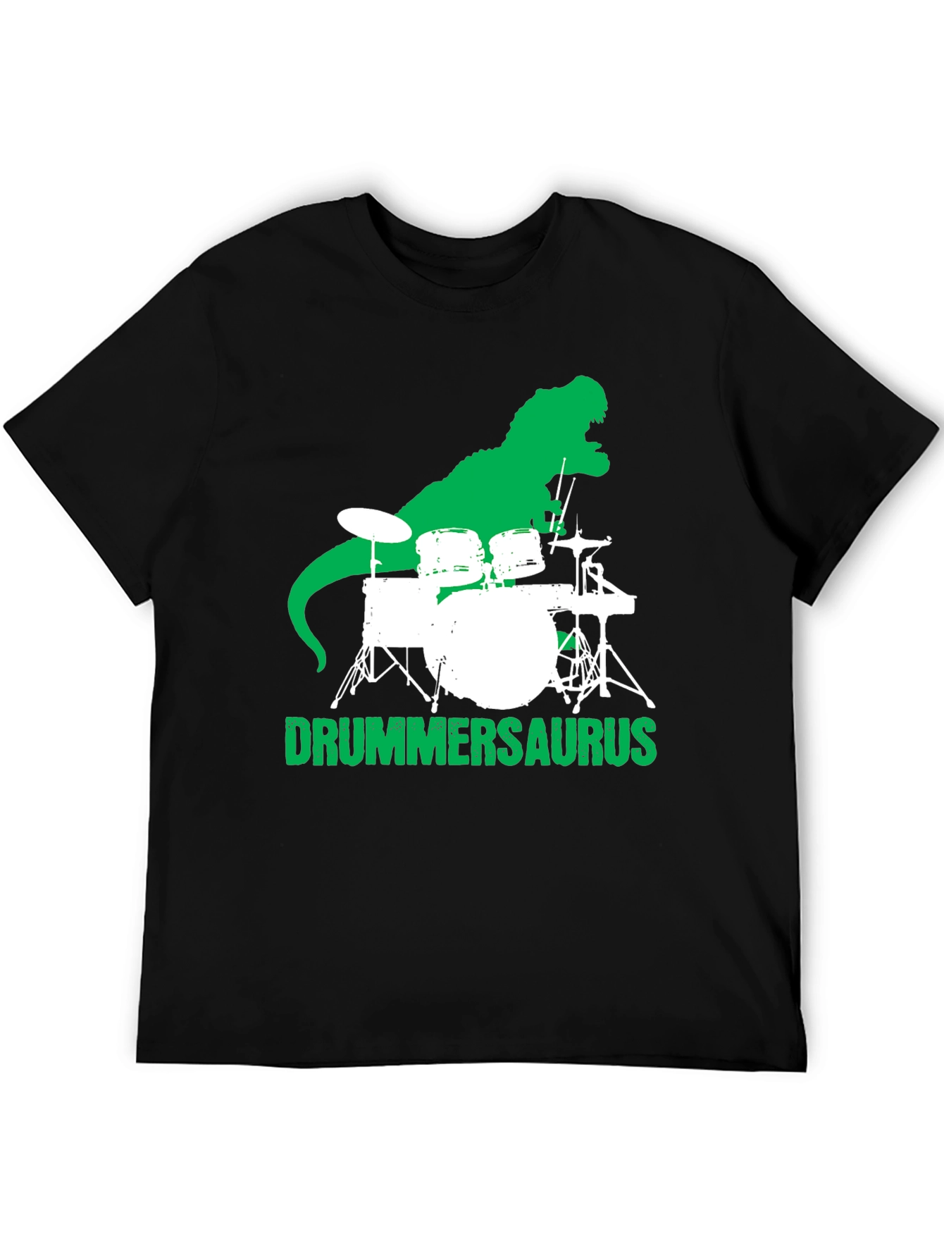 Drummersaurus T-Shirt - Black Cotton Graphic Tee