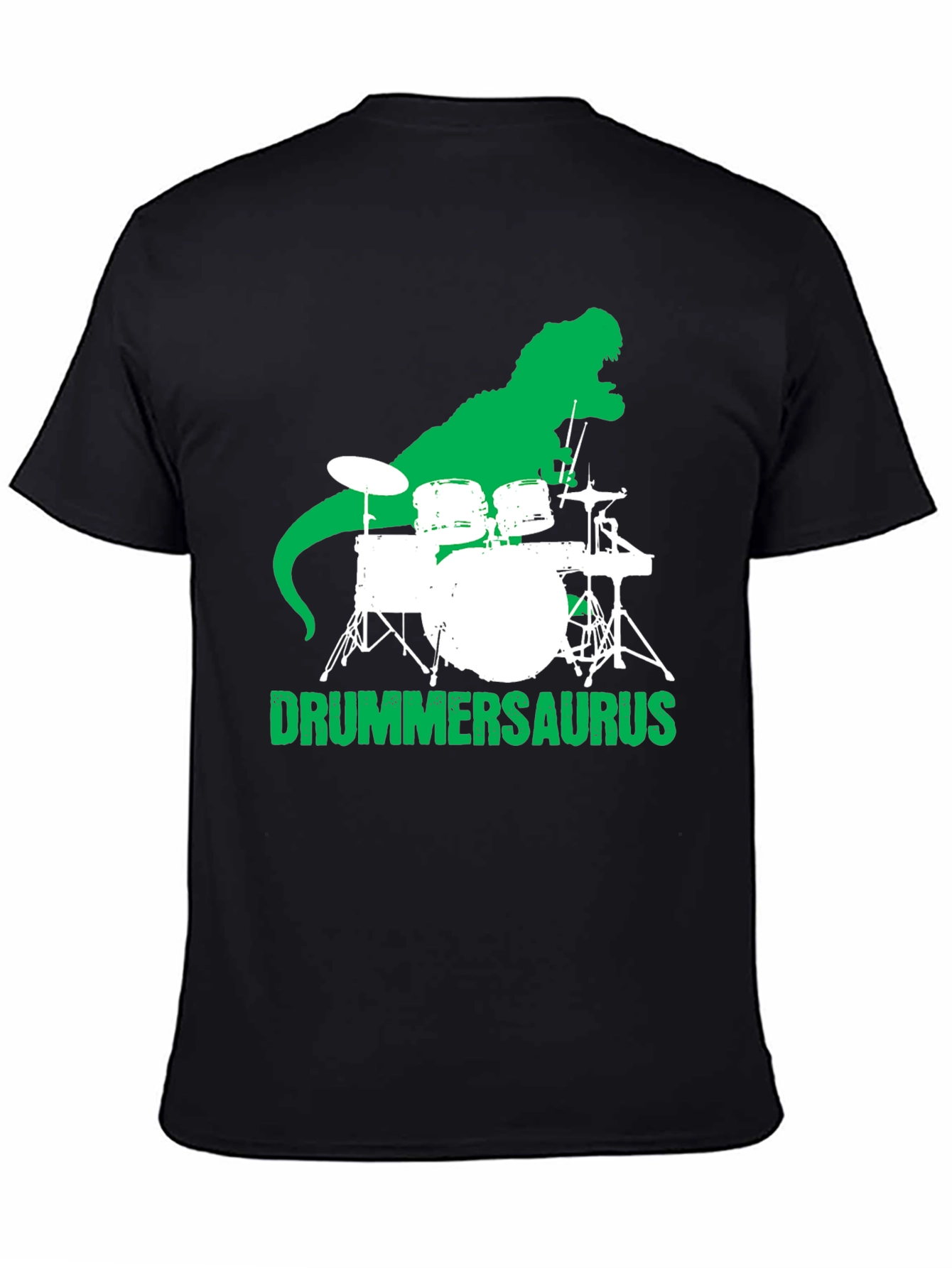 Drummersaurus T-Shirt - Black Cotton Graphic Tee