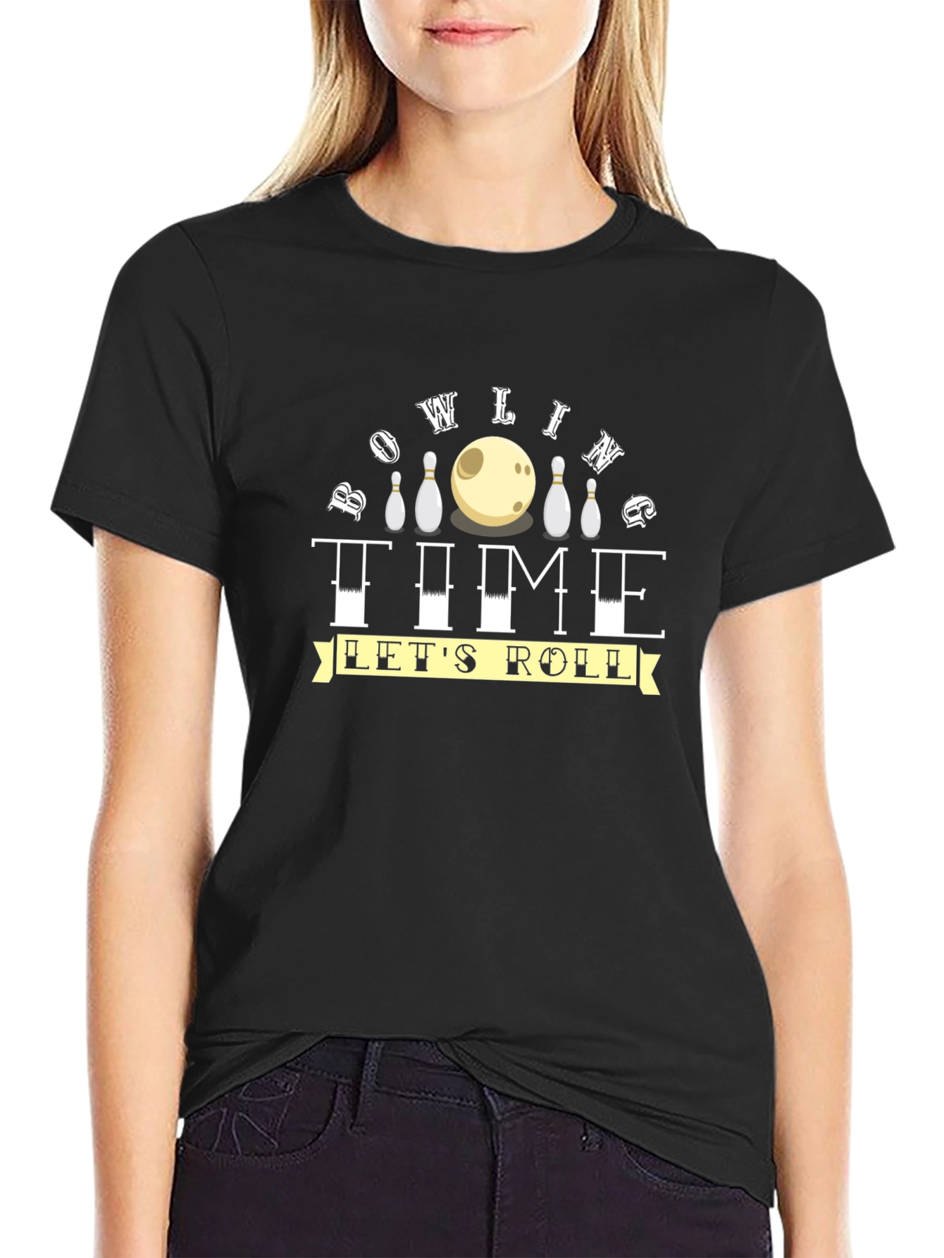 Bowling Time Lets Roll Graphic Tee