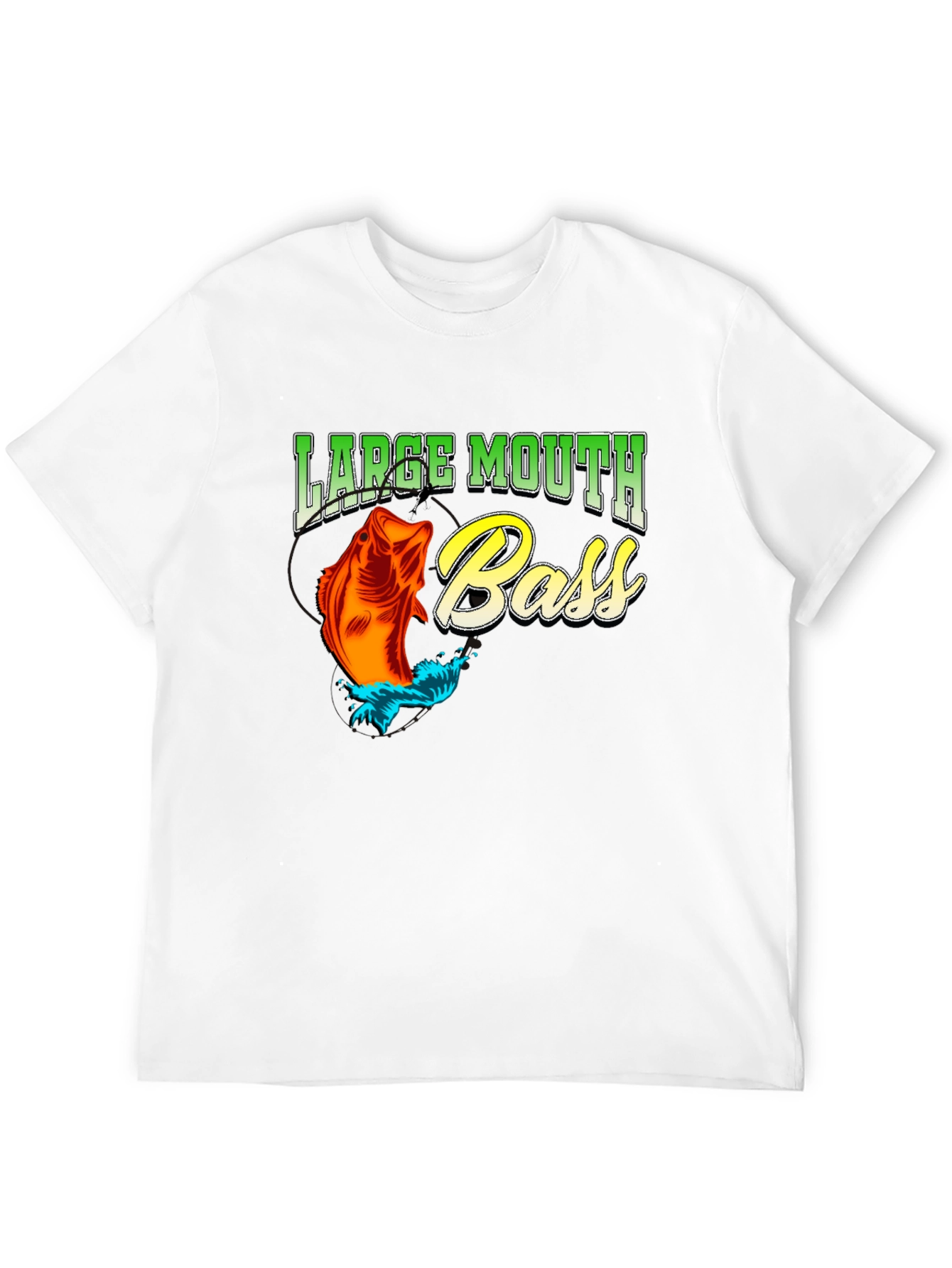Large Mouth Bass Fishing Graphic T-Shirt