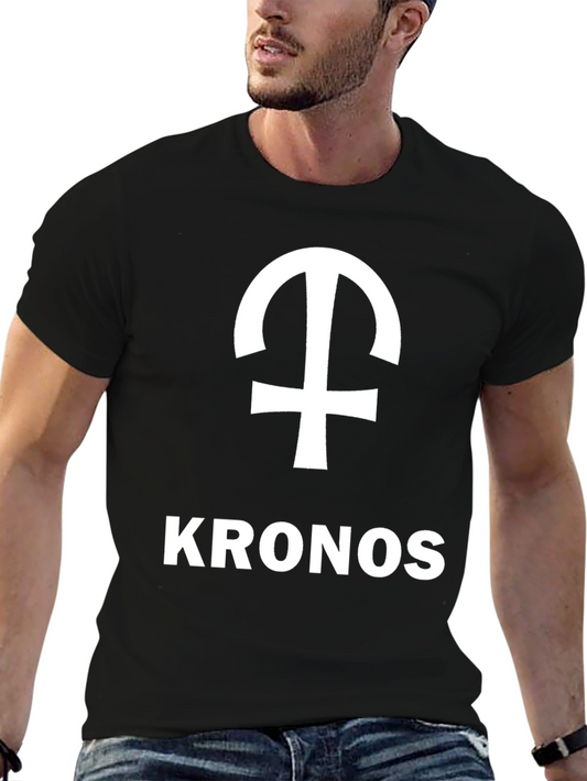 Kronos Symbol Graphic T-Shirt - Black Cotton Tee