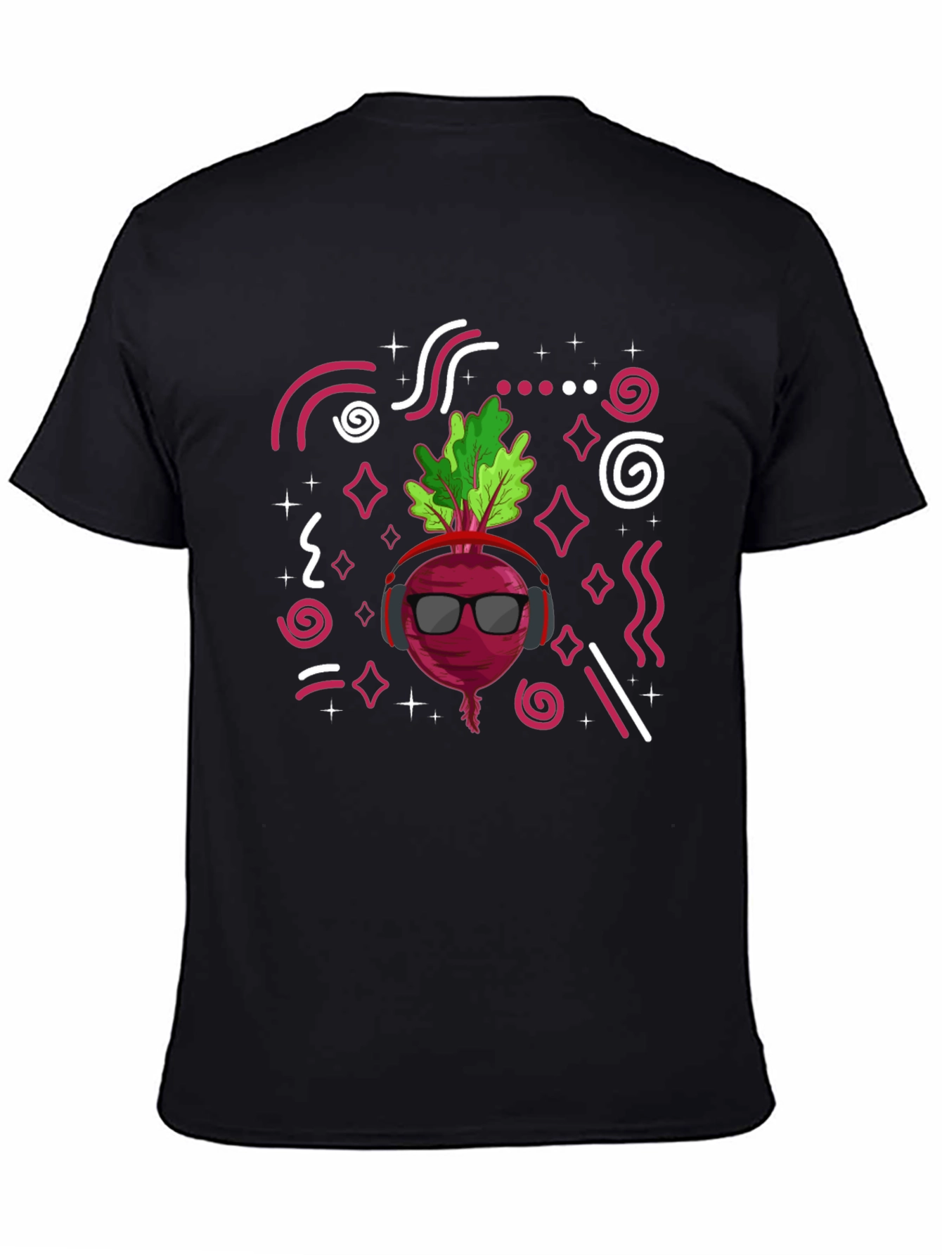 Cool Beetroot Graphic T-Shirt - Black