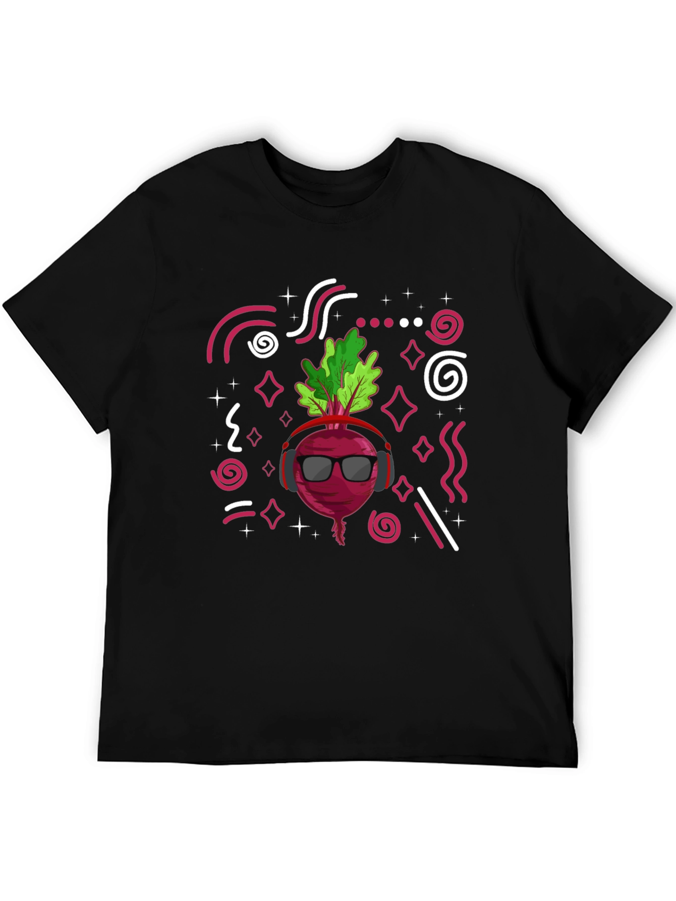 Cool Beetroot Graphic T-Shirt - Black