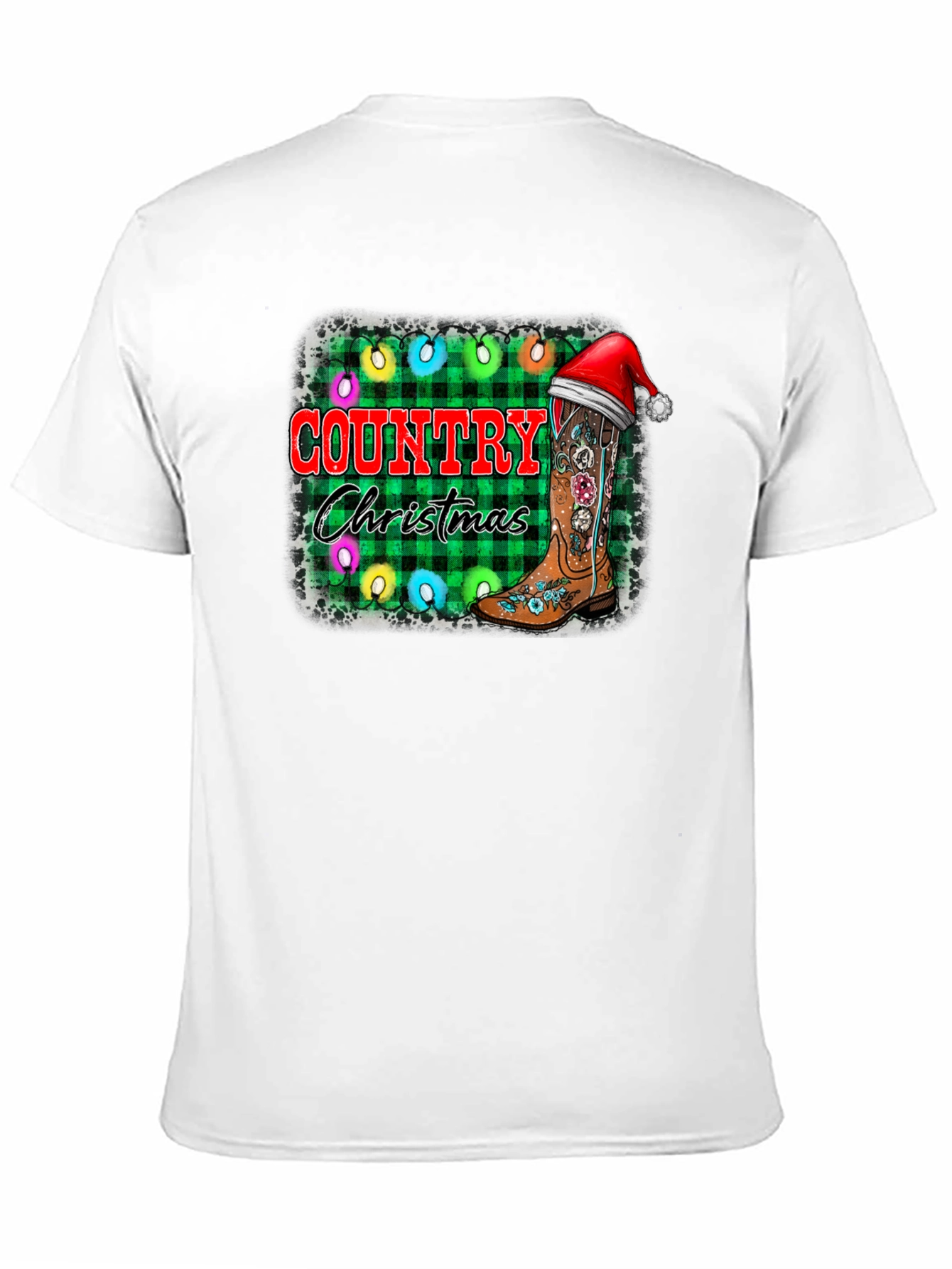 Country Christmas Black T-Shirt