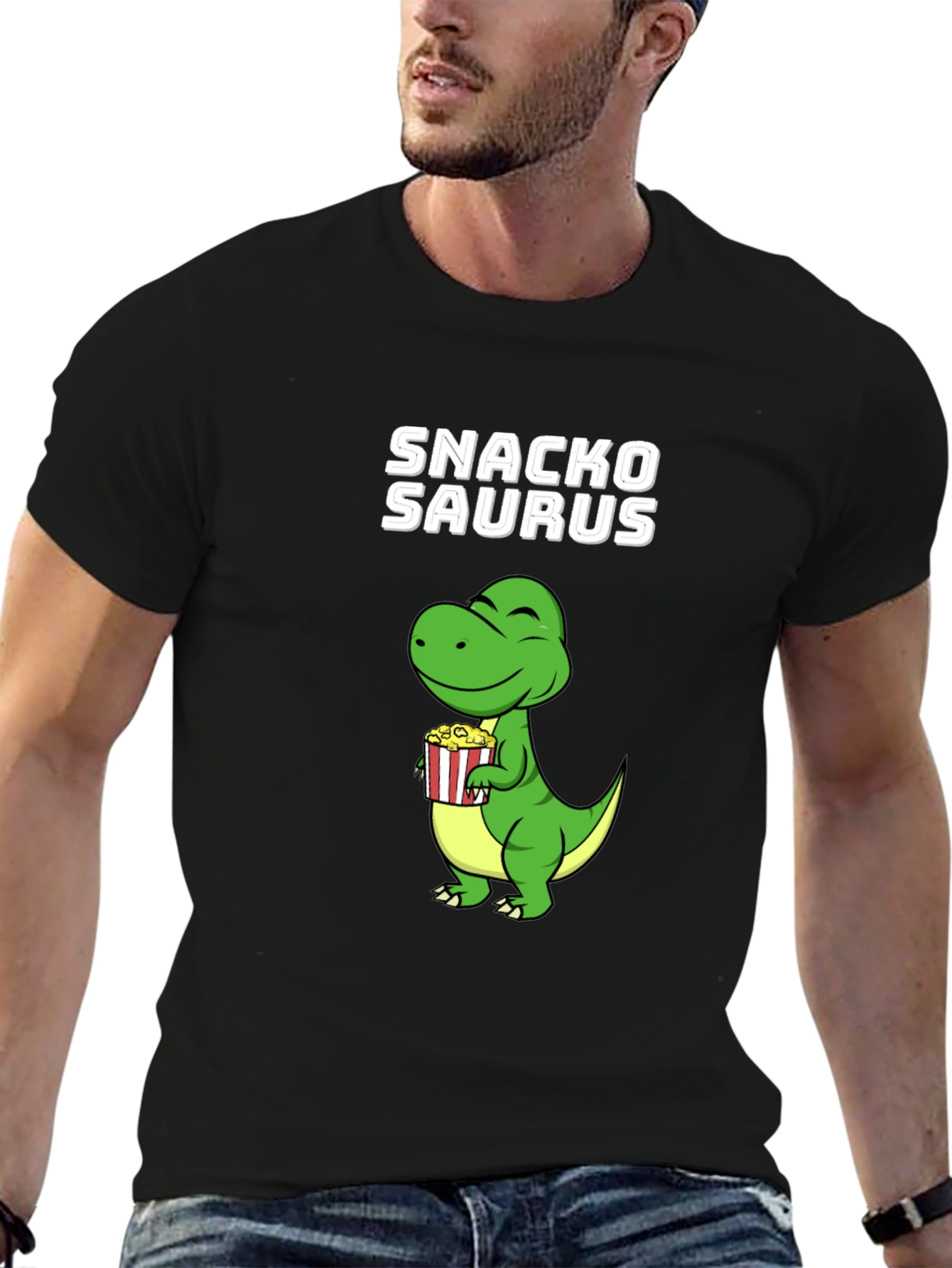 Snackosaurus T-Shirt: Funny Dinosaur Tee