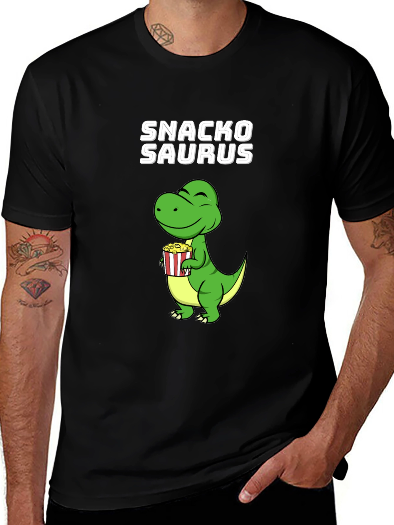 Snackosaurus T-Shirt: Funny Dinosaur Tee