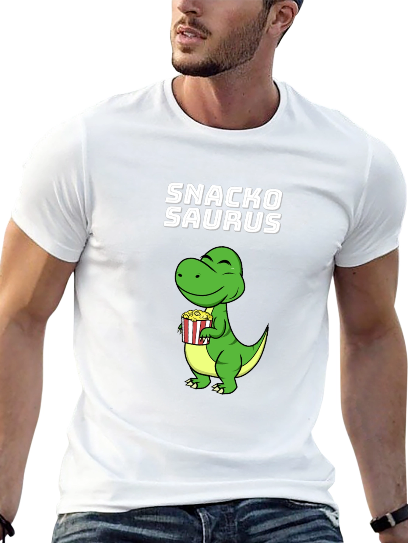 Snackosaurus T-Shirt: Funny Dinosaur Tee