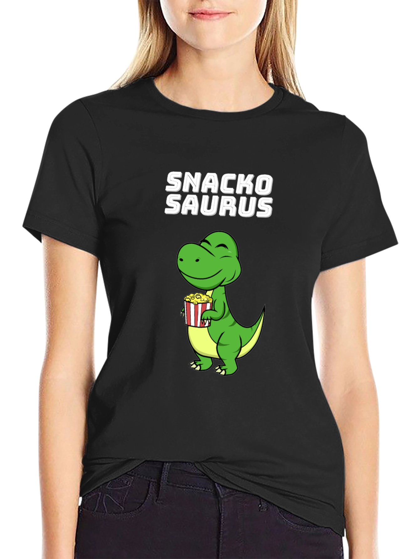 Snackosaurus T-Shirt: Funny Dinosaur Tee