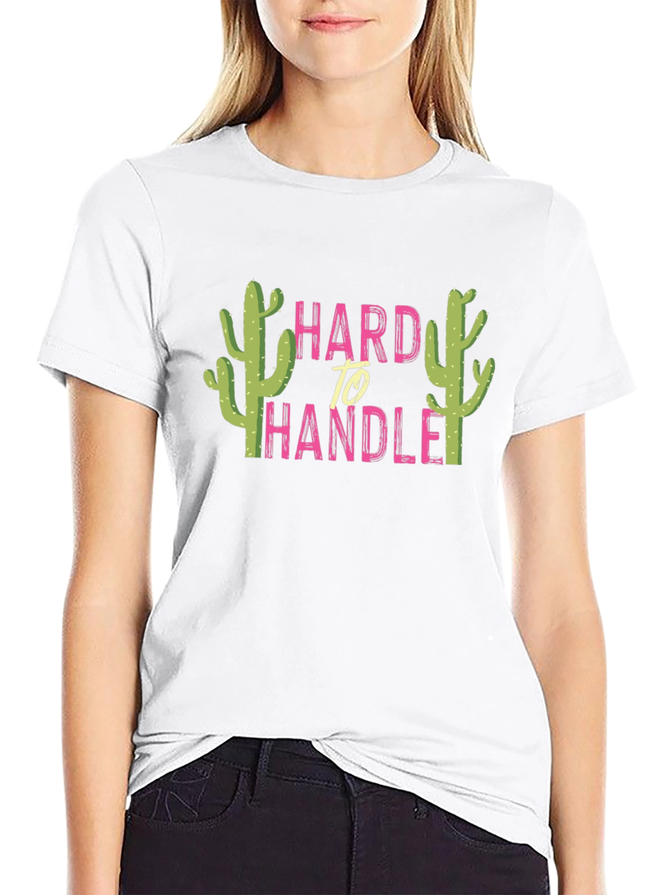 Hard To Handle Cactus Graphic Tee - Black