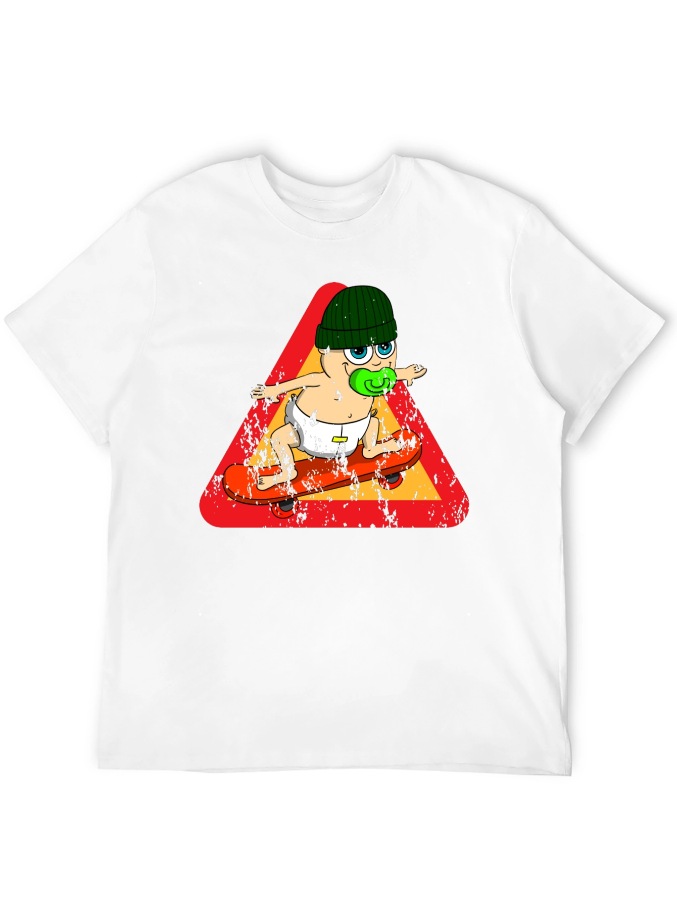 Skateboarding Baby Black Graphic Tee