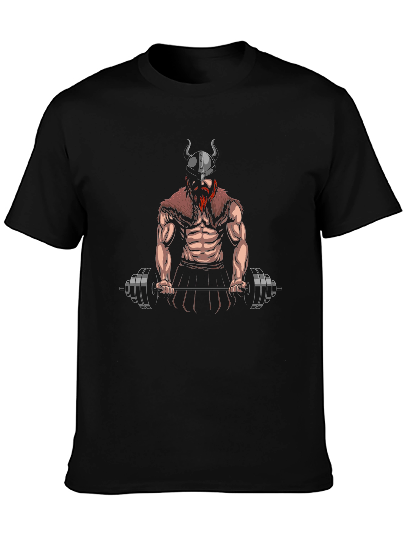 Viking Gym T-Shirt - Black Cotton Workout Tee