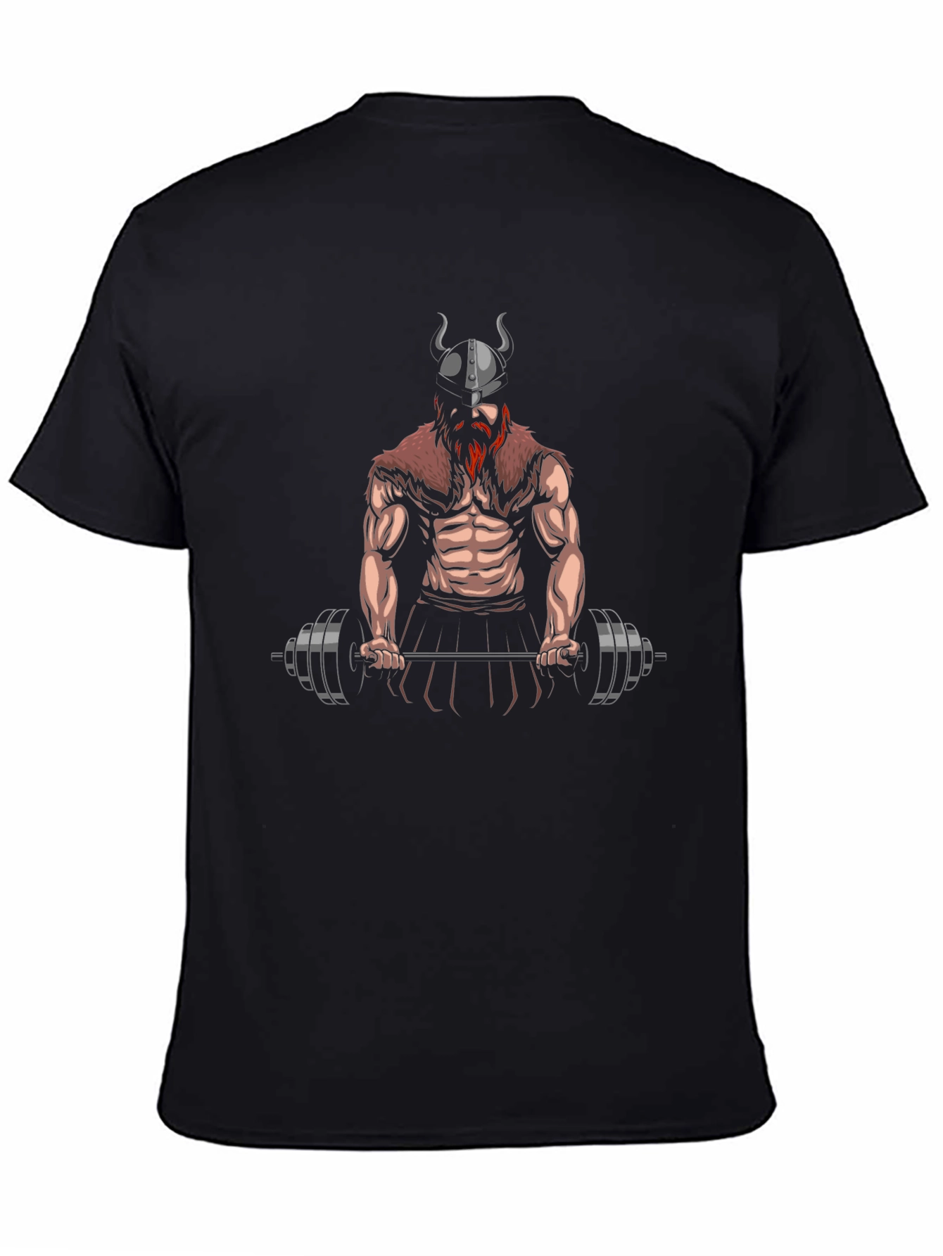 Viking Gym T-Shirt - Black Cotton Workout Tee