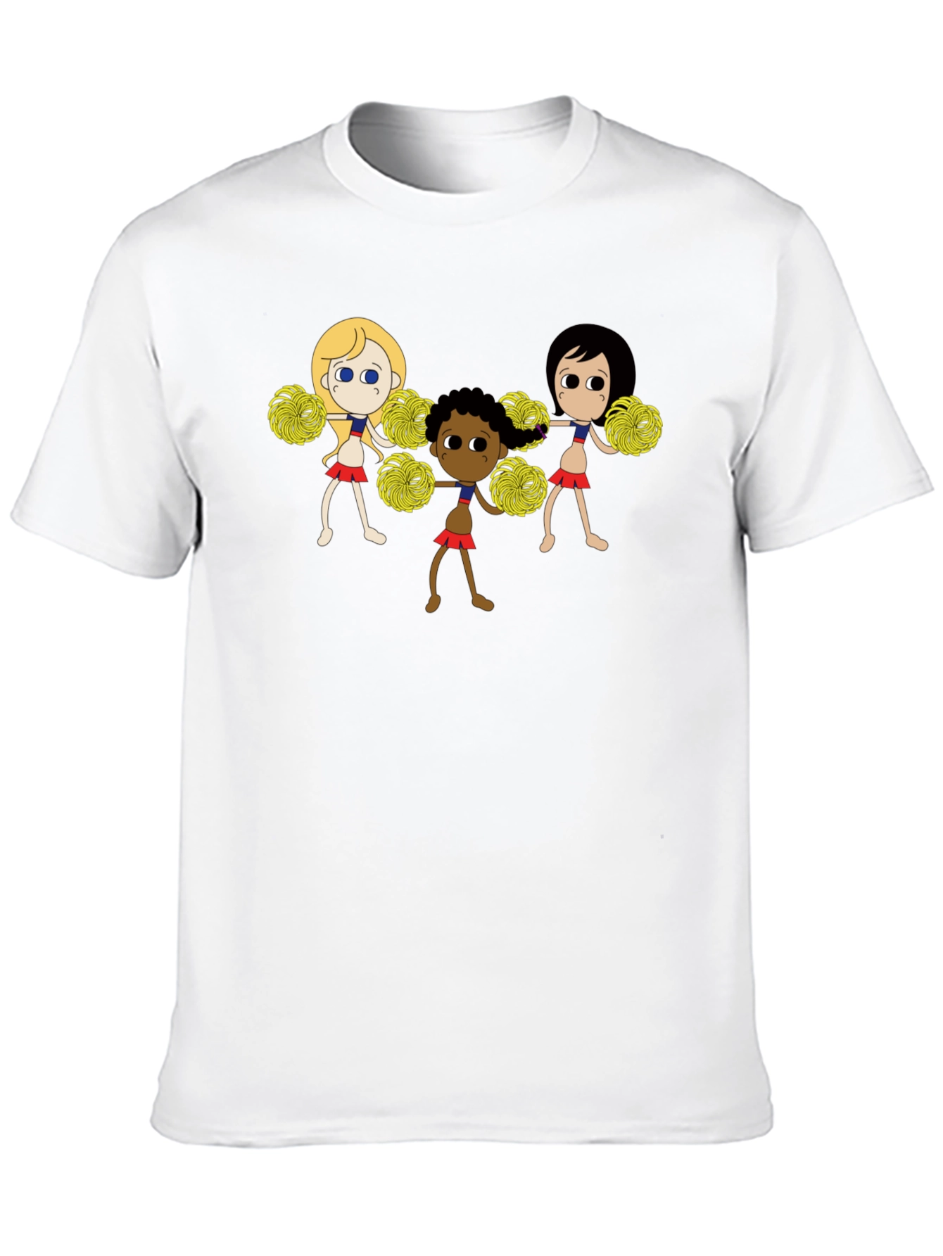 Cheerleader Squad Graphic Black T-Shirt