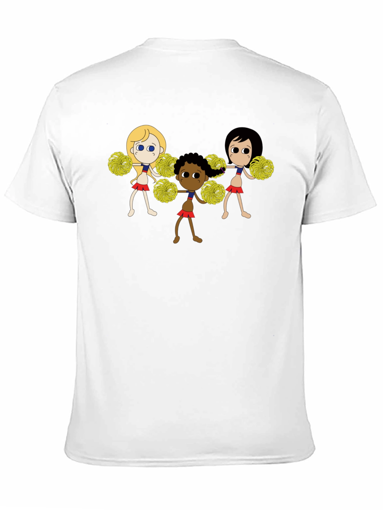 Cheerleader Squad Graphic Black T-Shirt