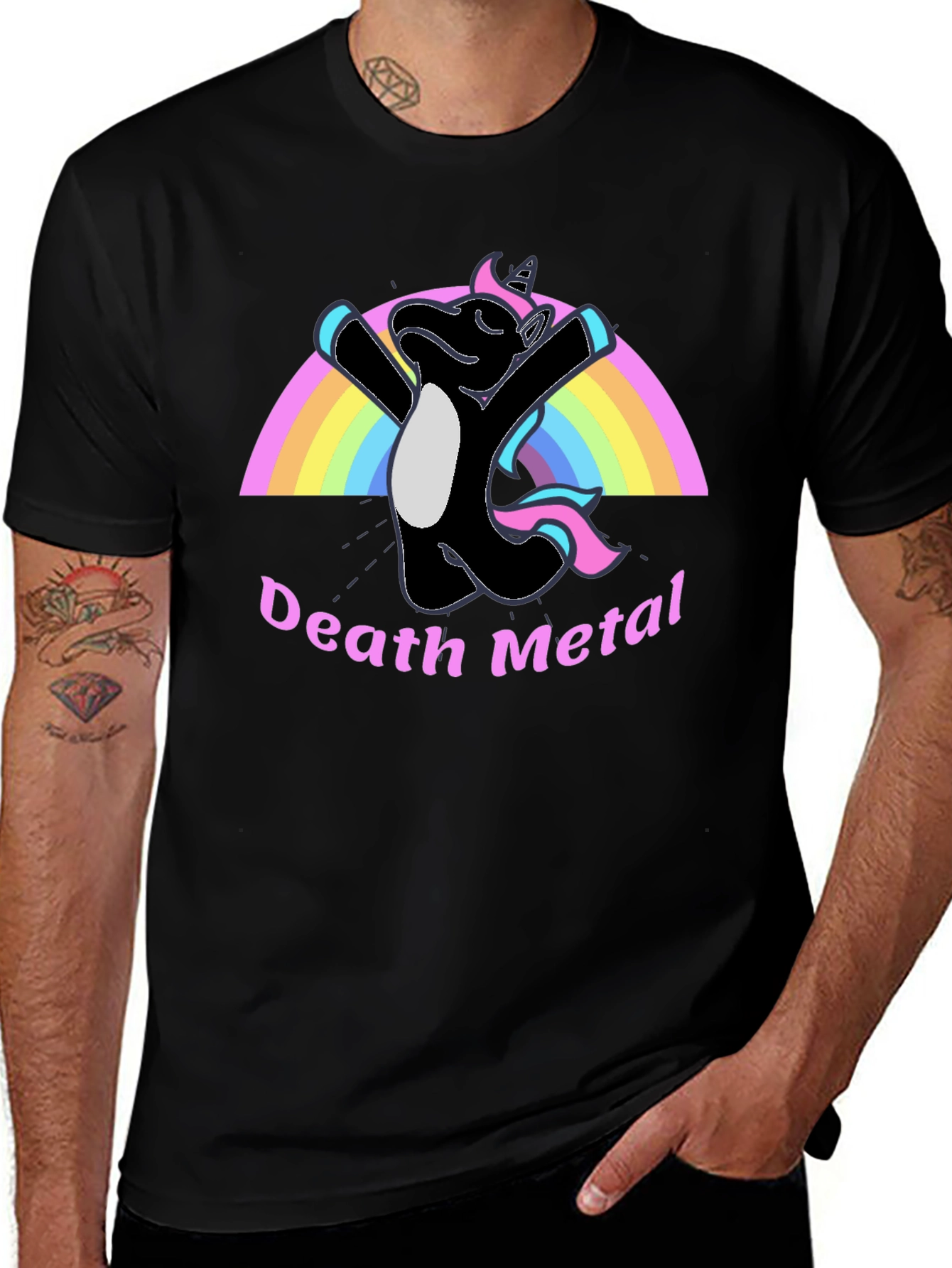 Death Metal Unicorn T-Shirt - Black