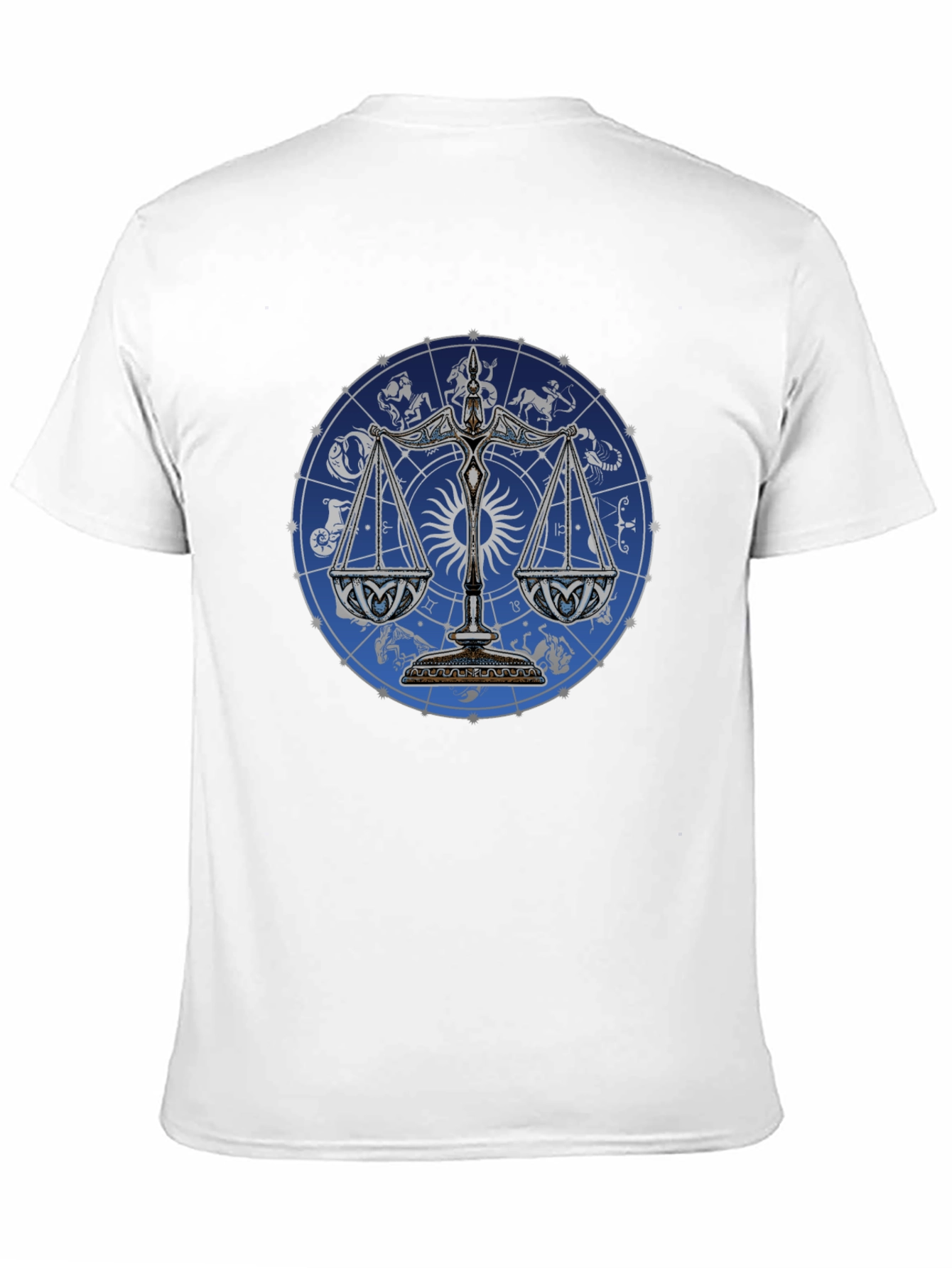 Libra Zodiac Astrology T-Shirt - Black