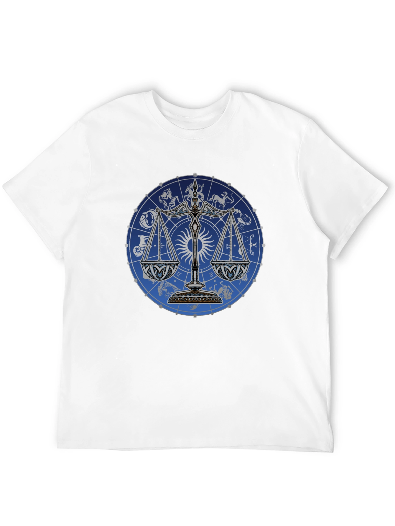 Libra Zodiac Astrology T-Shirt - Black
