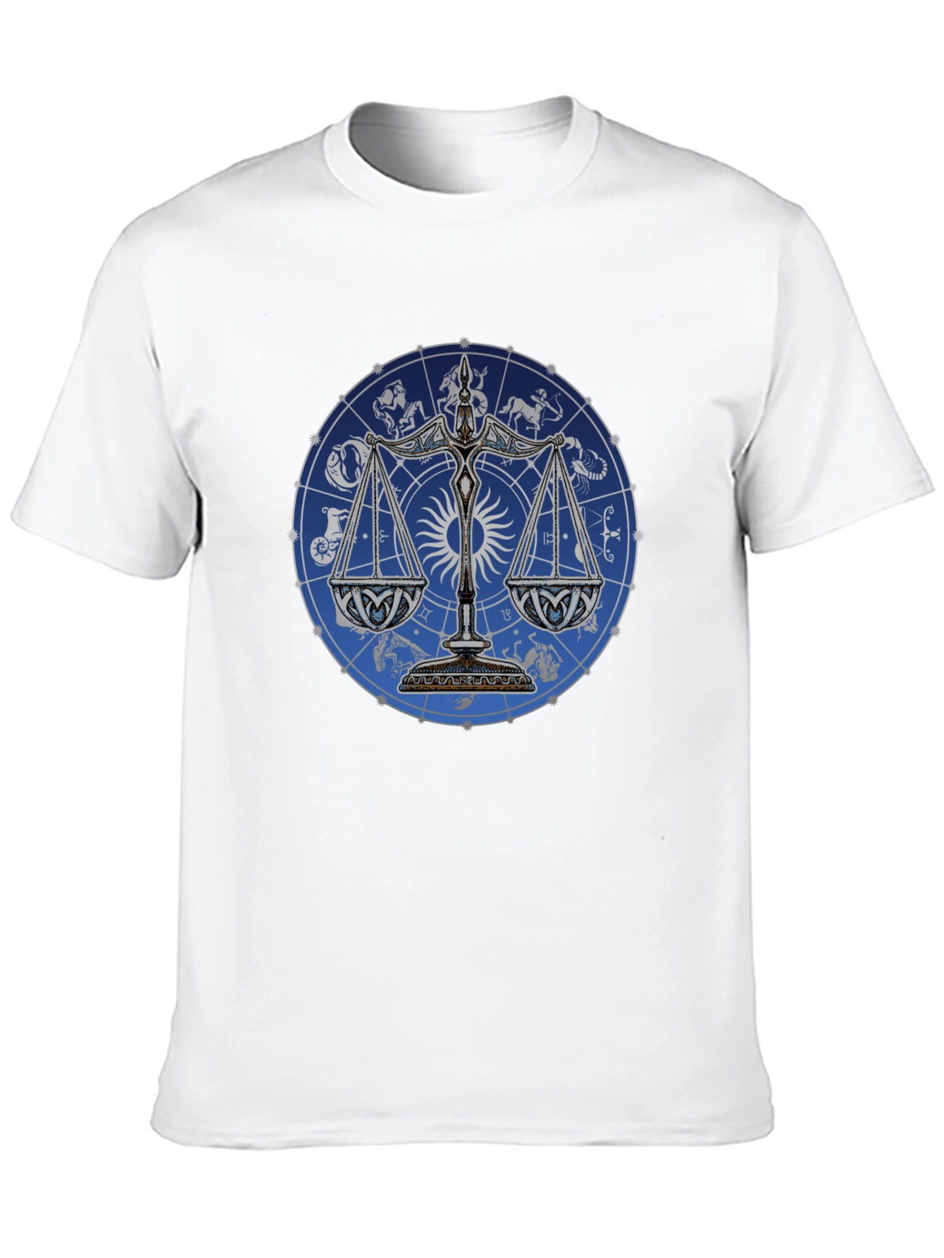 Libra Zodiac Astrology T-Shirt - Black