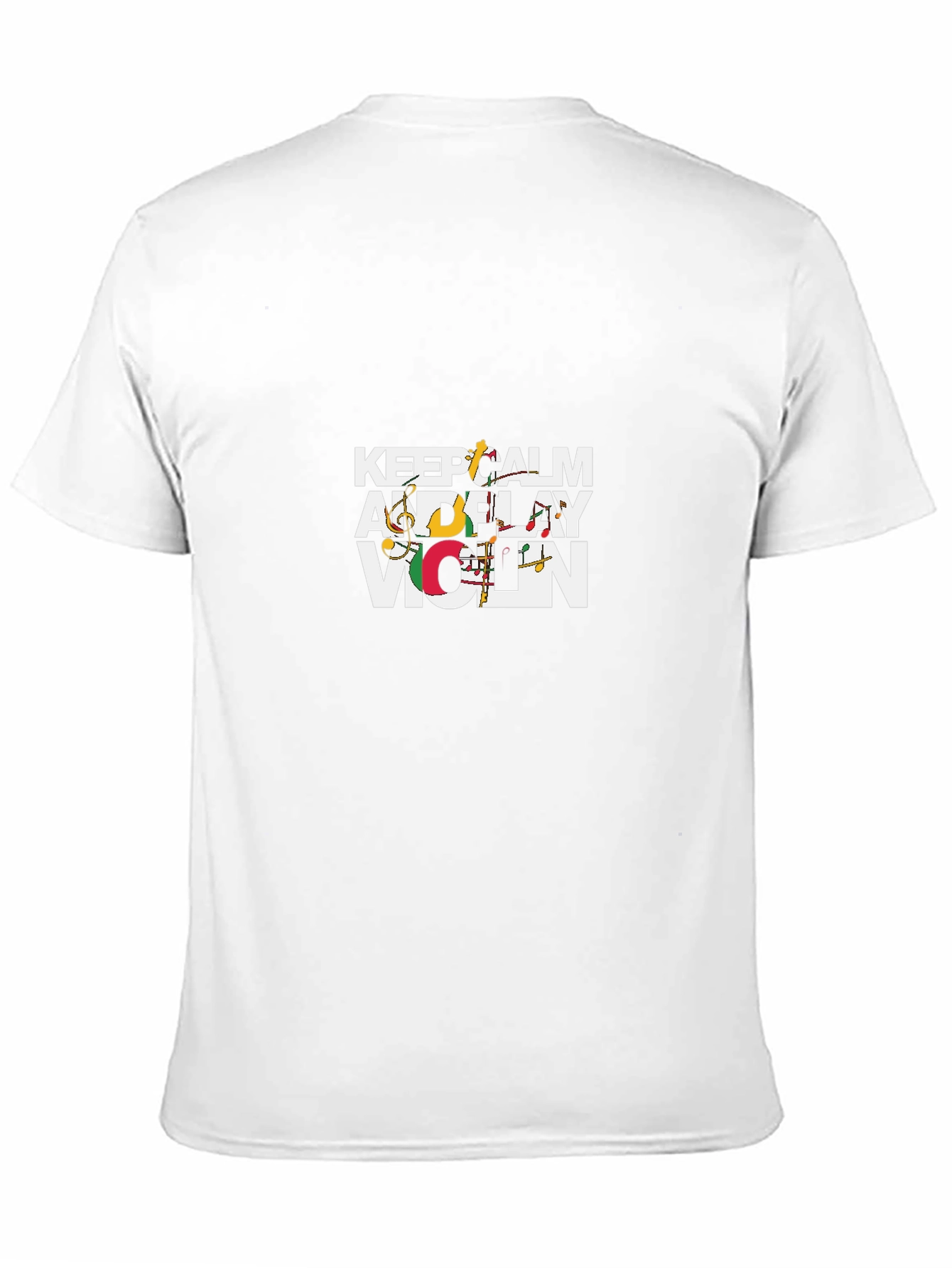 Keep Calm and Play Violin Graphic Tee - Black