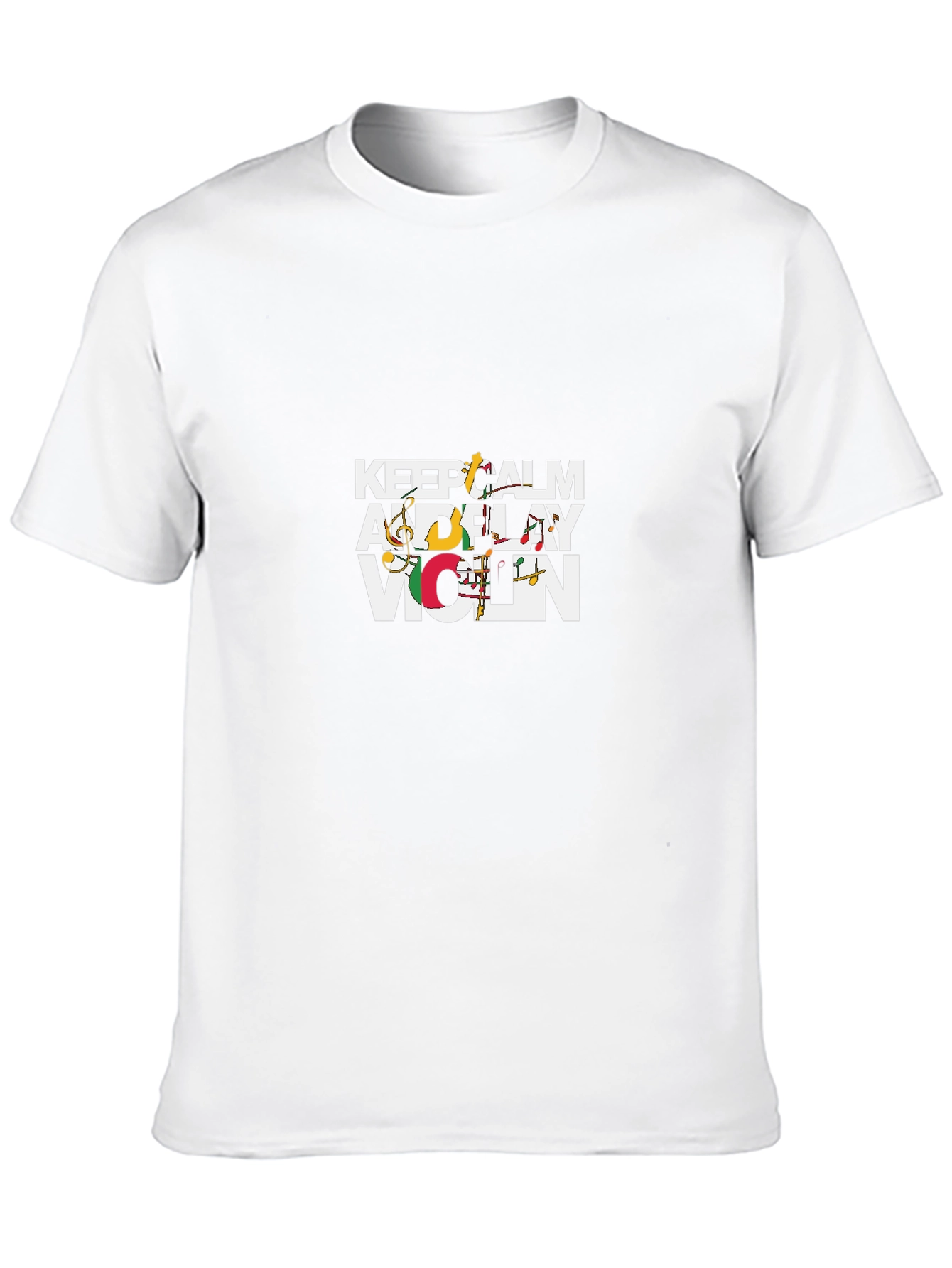 Keep Calm and Play Violin Graphic Tee - Black