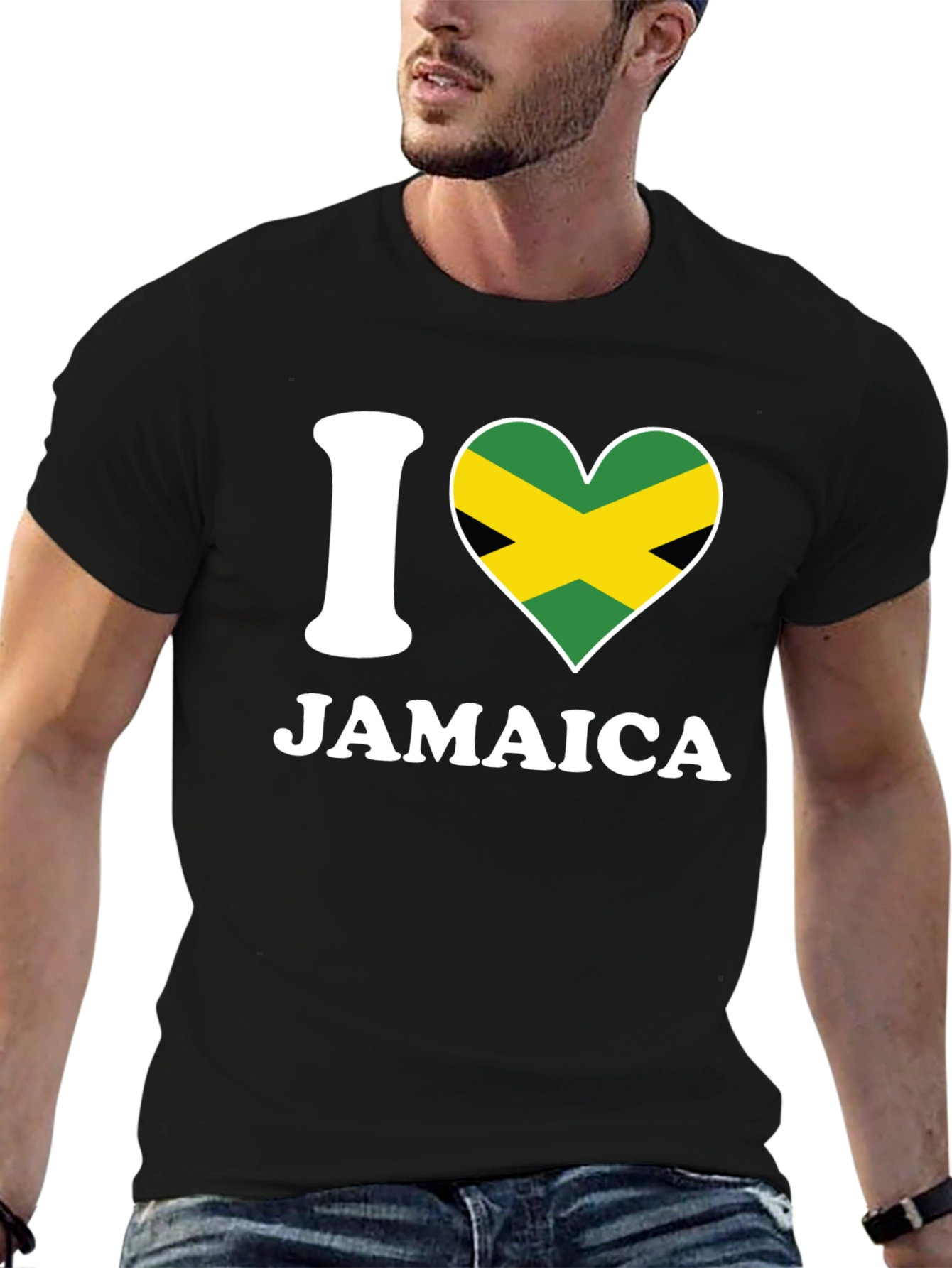 I Heart Jamaica T-Shirt - Black