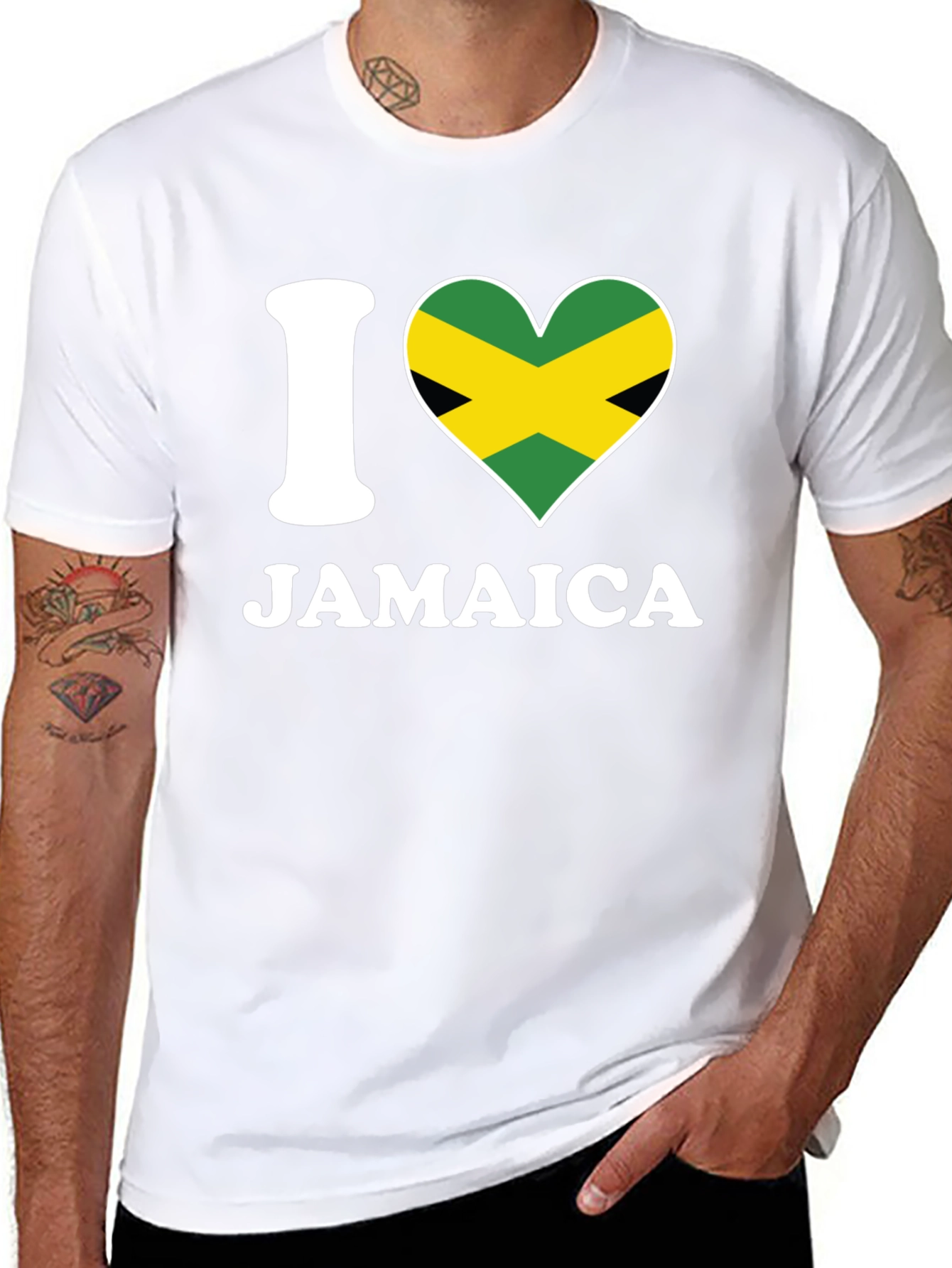 I Heart Jamaica T-Shirt - Black