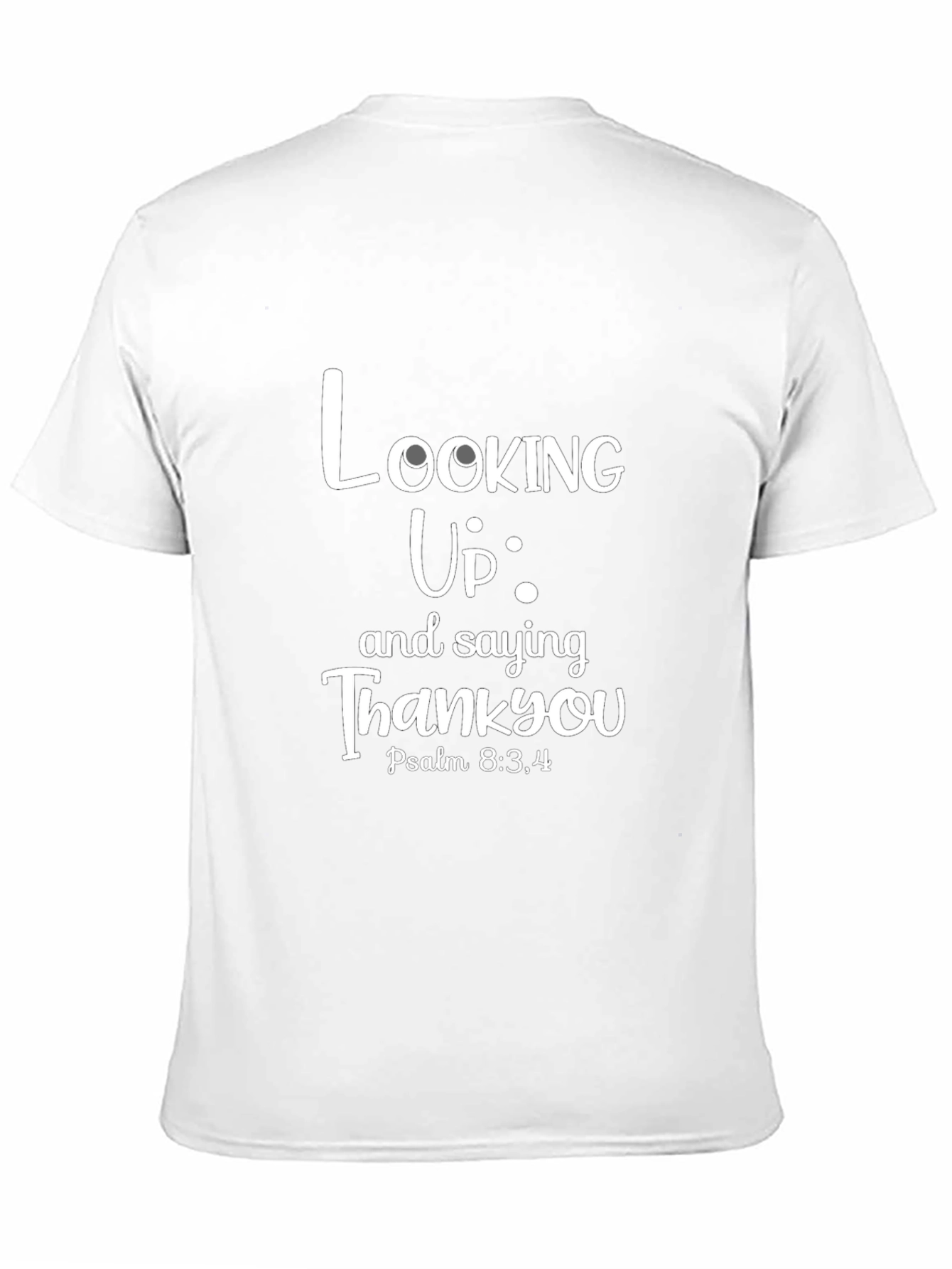 Looking Up Thank You Black T-Shirt