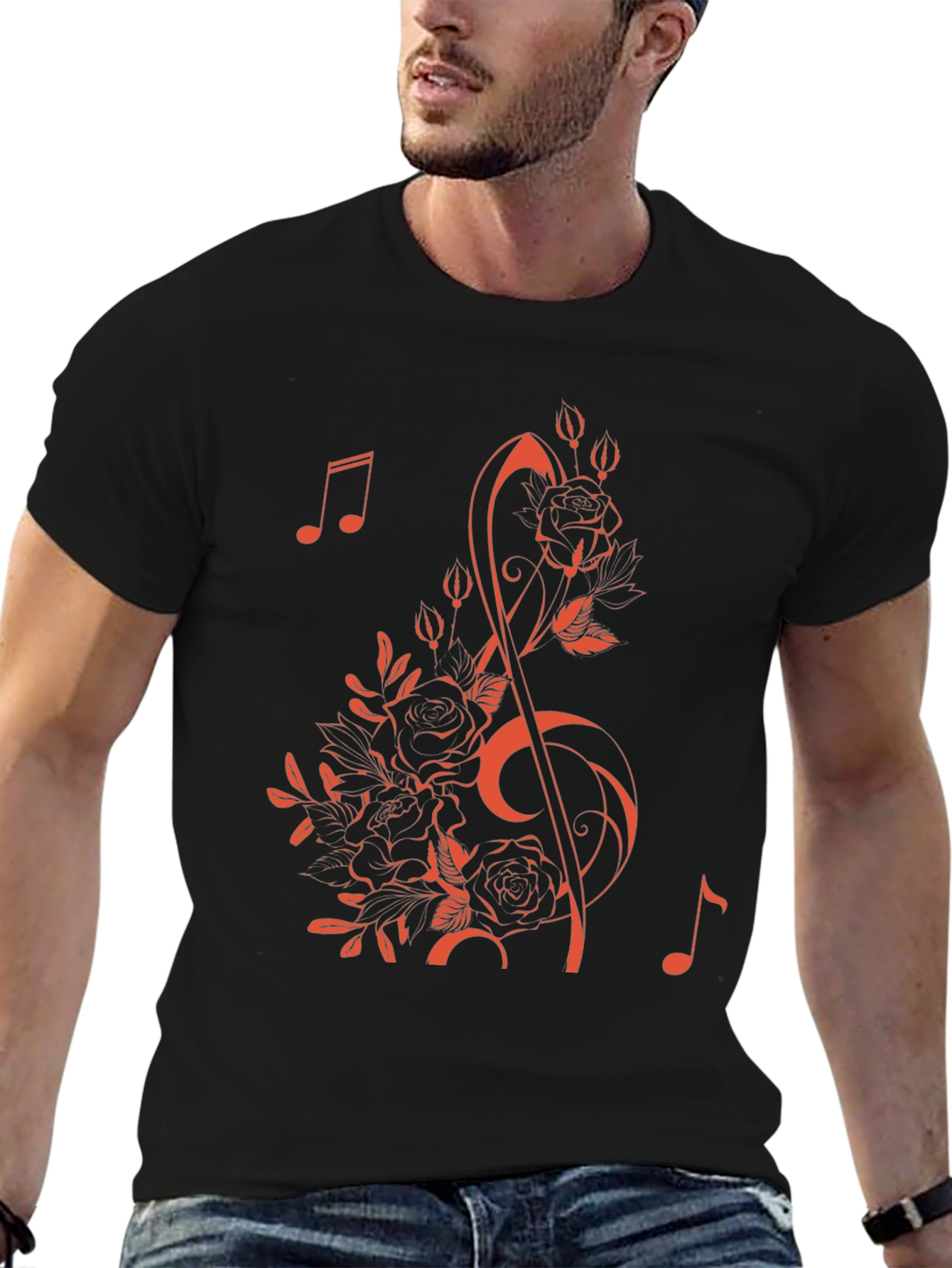 Floral Music Note T-Shirt - Stylish & Unique